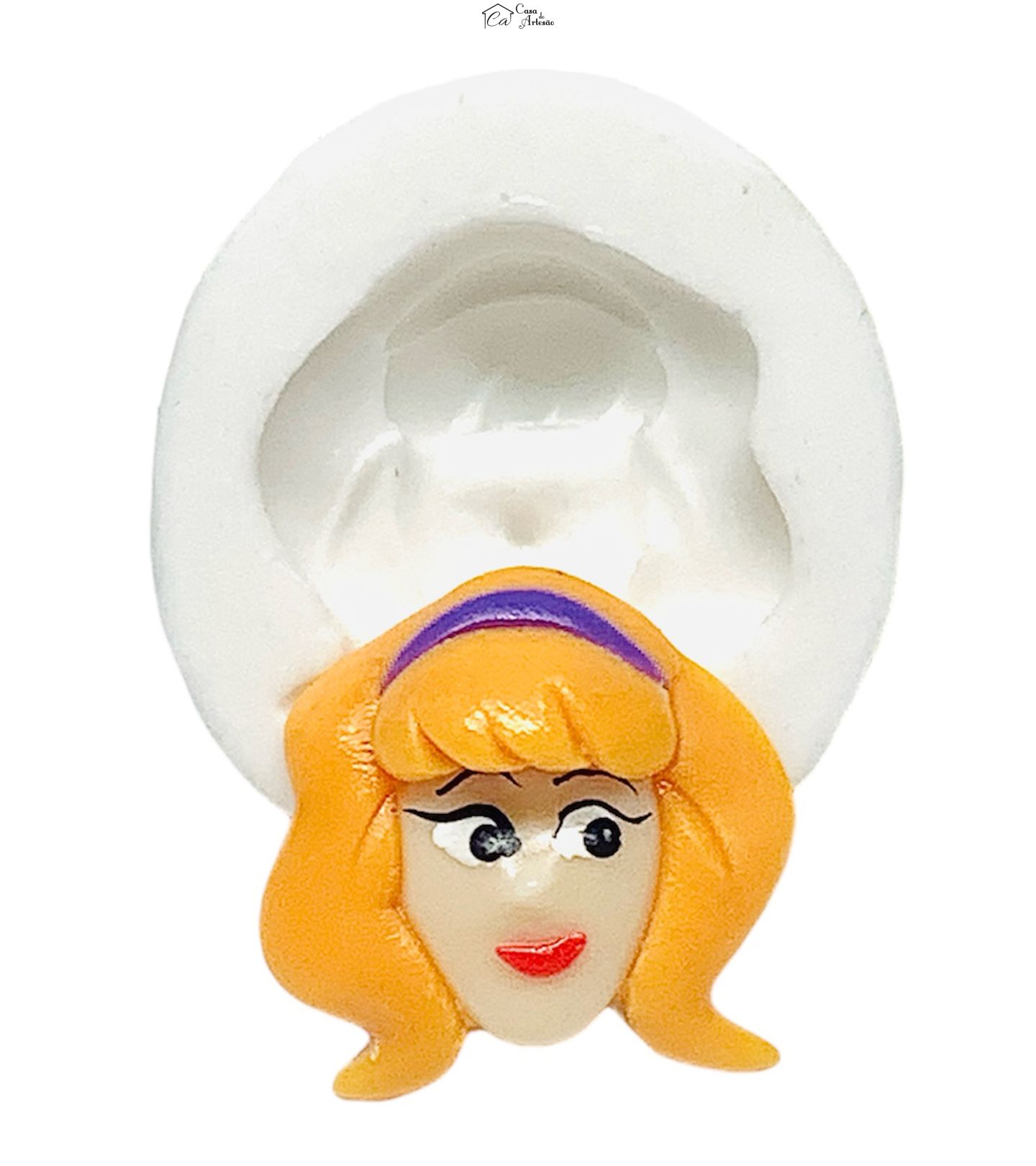 Molde de silicone - Scooby Doo - Rosto Daphne - Pequeno - P1232