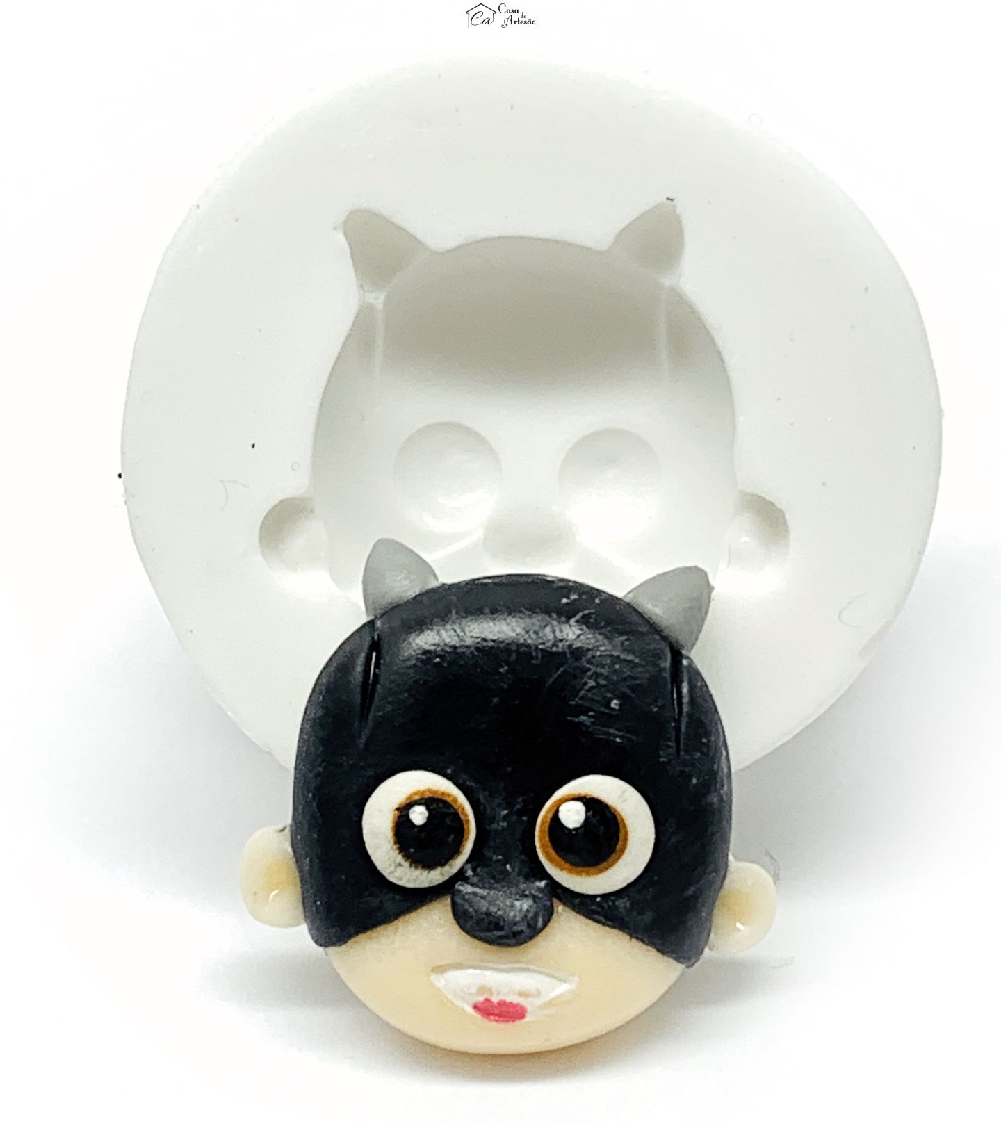 Molde de silicone - Os Aventureiros - Rosto Preto - Pequeno - P1219