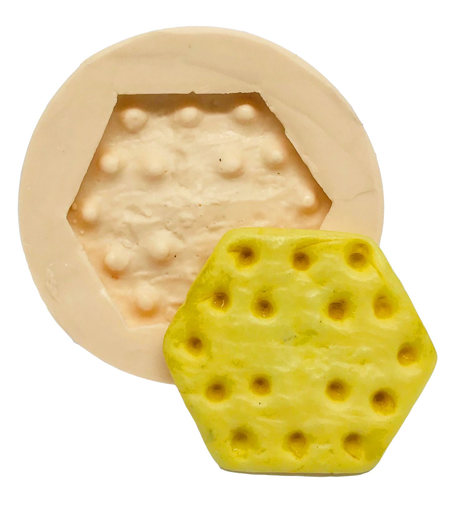 Molde de silicone - Bolacha Sextavada