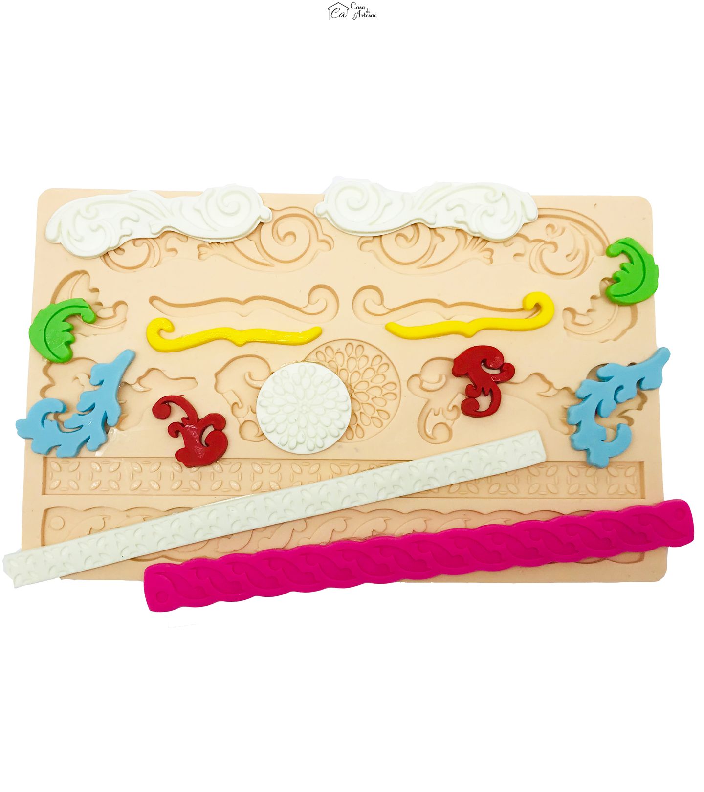 Molde de silicone - Border - Decorações Para Bolo - Mod.11 - Pe