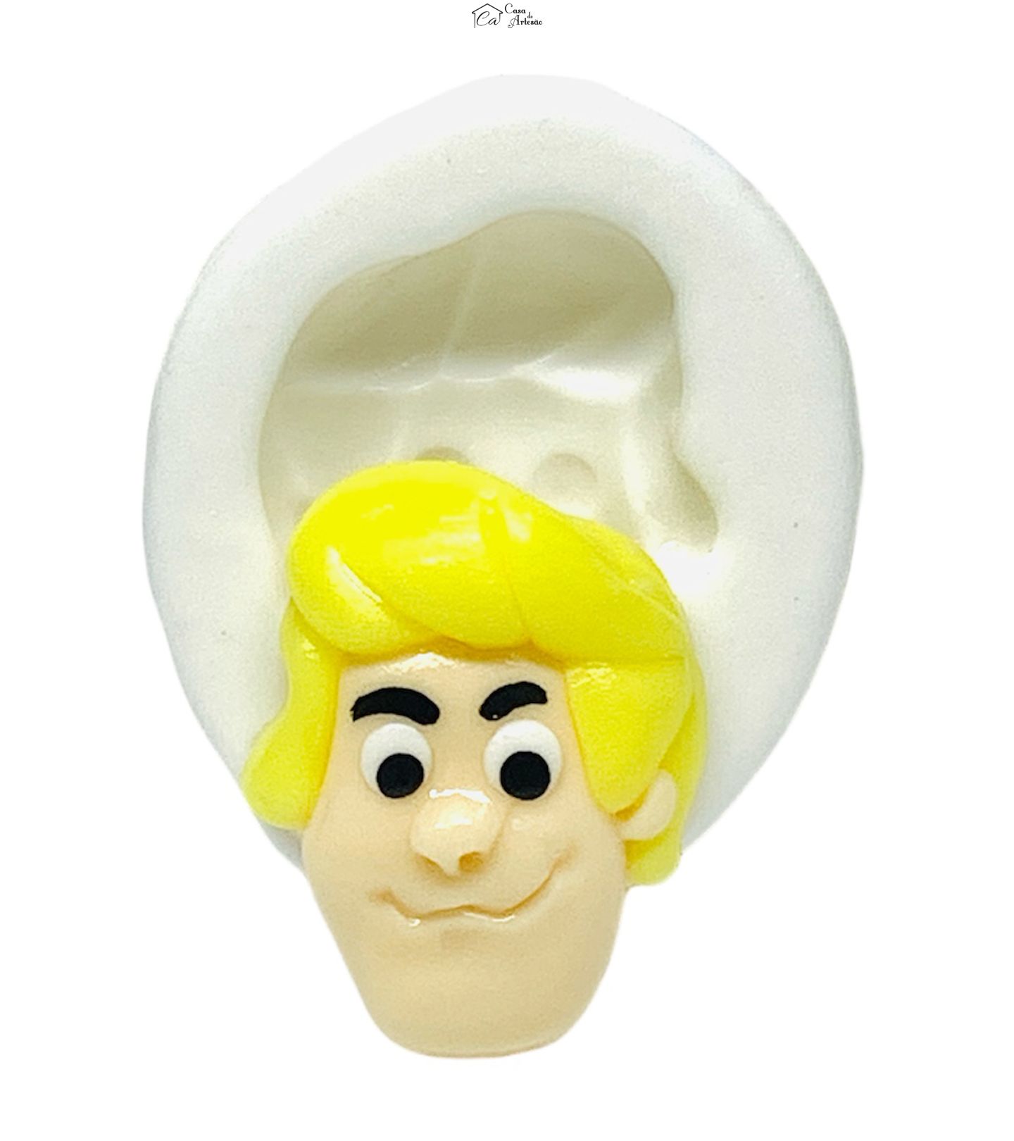 Molde de silicone - Scooby Doo - Rosto Fred - Pequeno - P1232