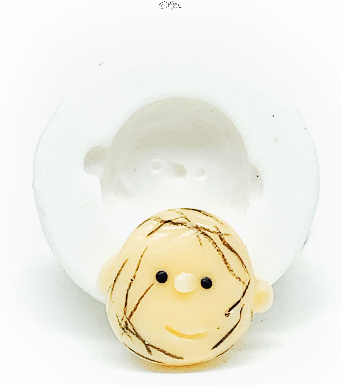 Molde de silicone - Turma do Snoopy - Rosto Charlie Chiqueirinho - Pequeno - P1132