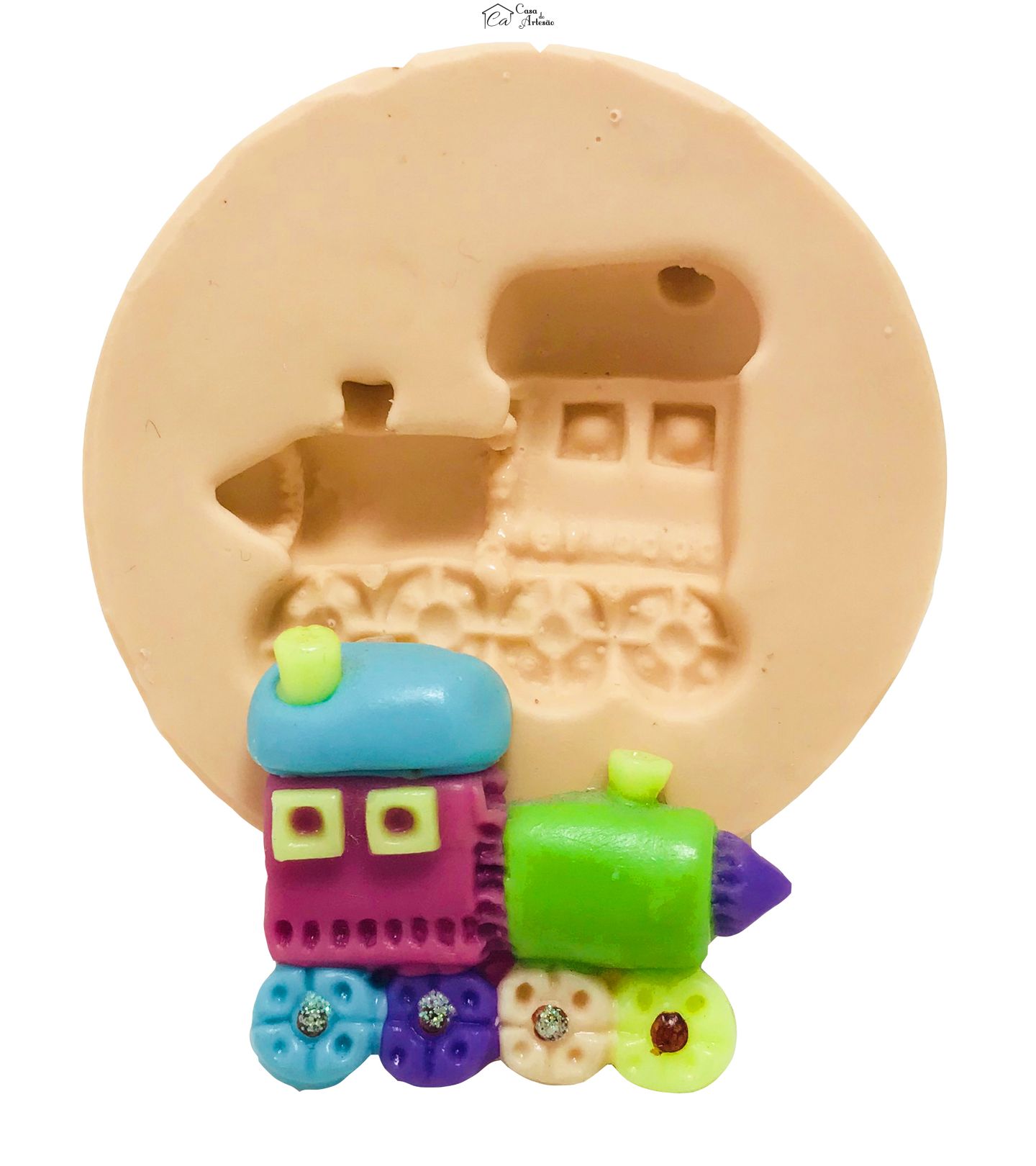 Molde de silicone - Trenzinho