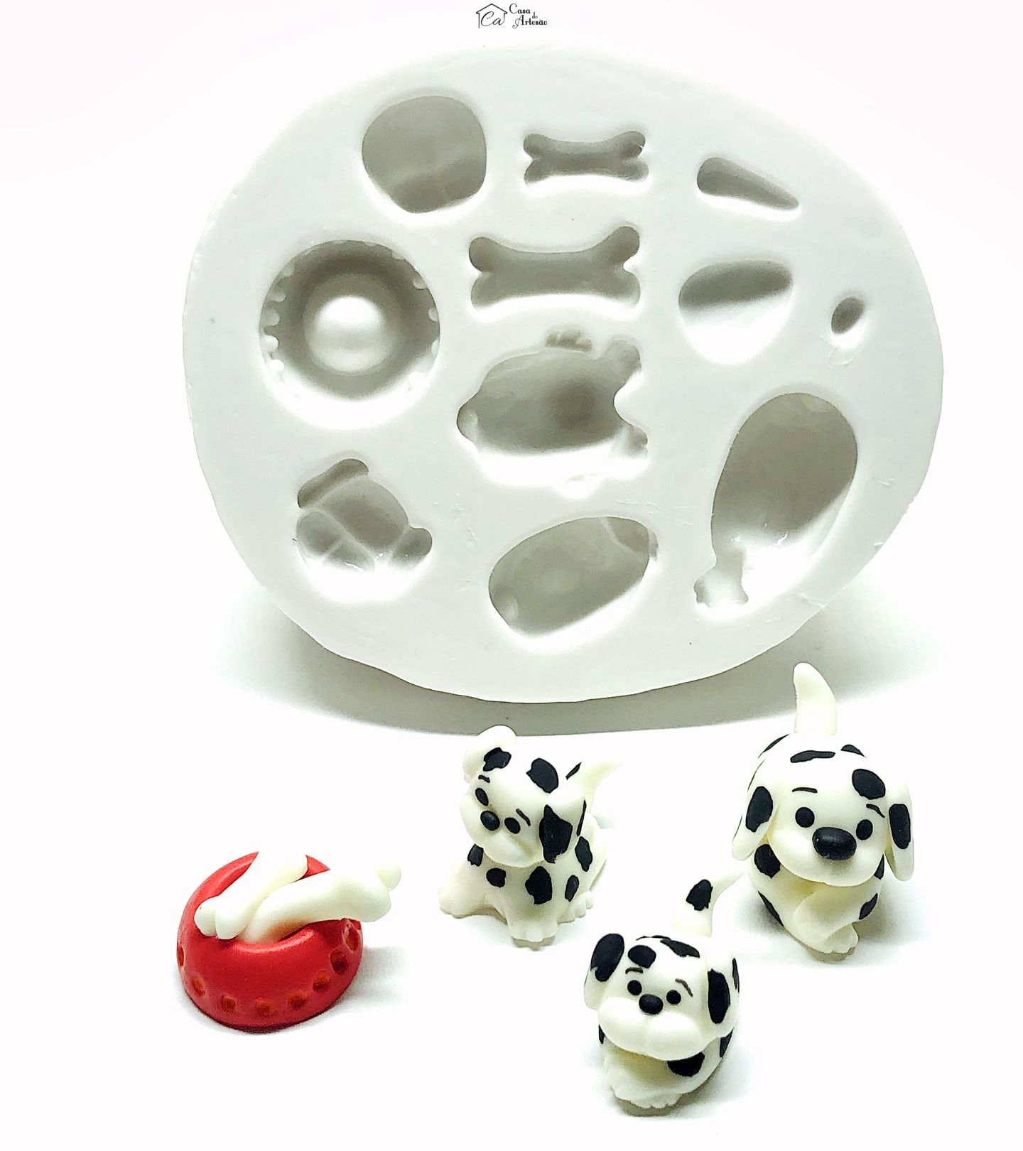 Molde de silicone - Cachorro Dalmata - (Familia)