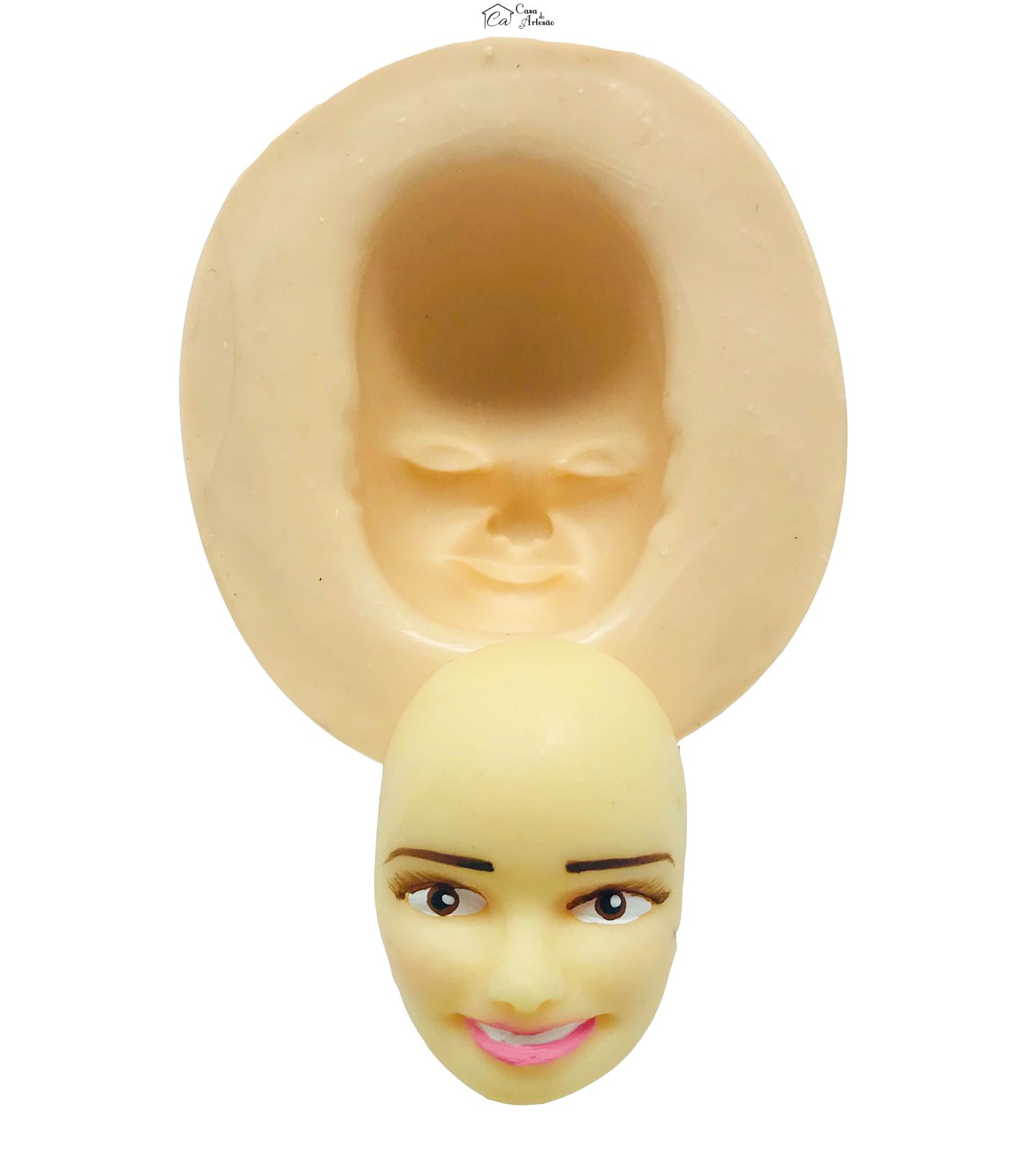 Molde de silicone - Rosto Humanizado Feminino - Mod. 02