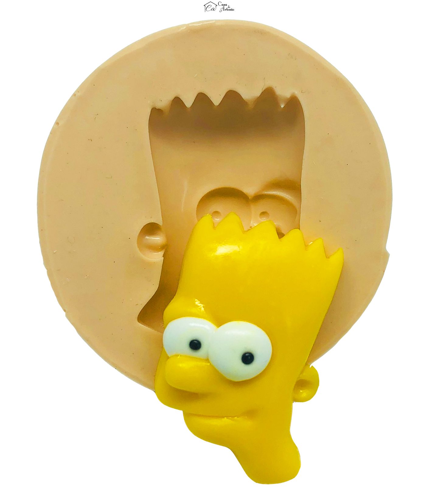 Molde de silicone - Simpsons - Rosto Bart - Medio - P824