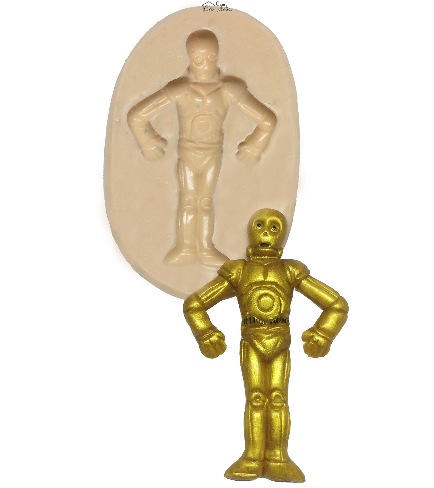 Molde de silicone - Guerra Nas Estrelas - Robo C-3PO - P231
