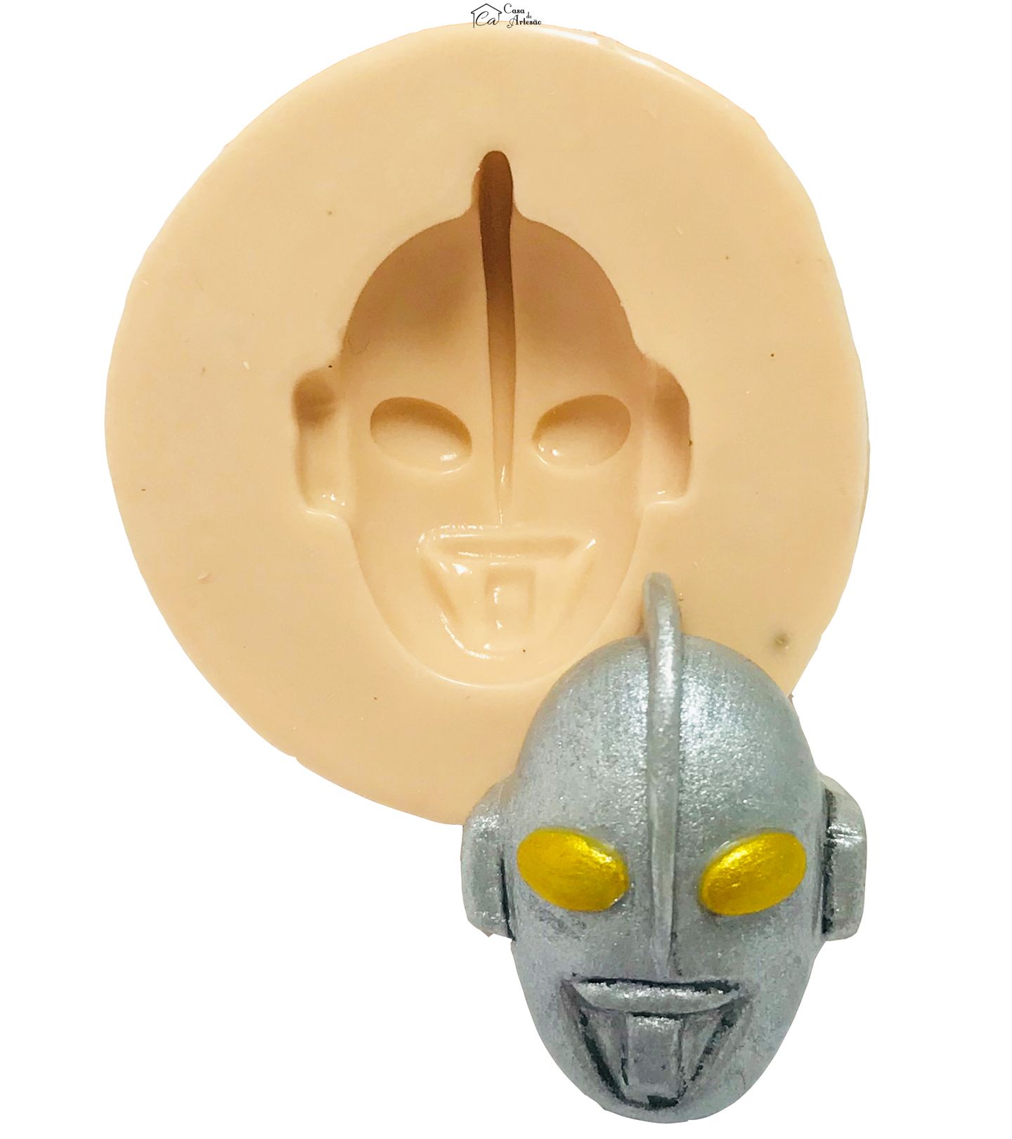 Molde de silicone - Ultraman - Rosto Pequeno - P426