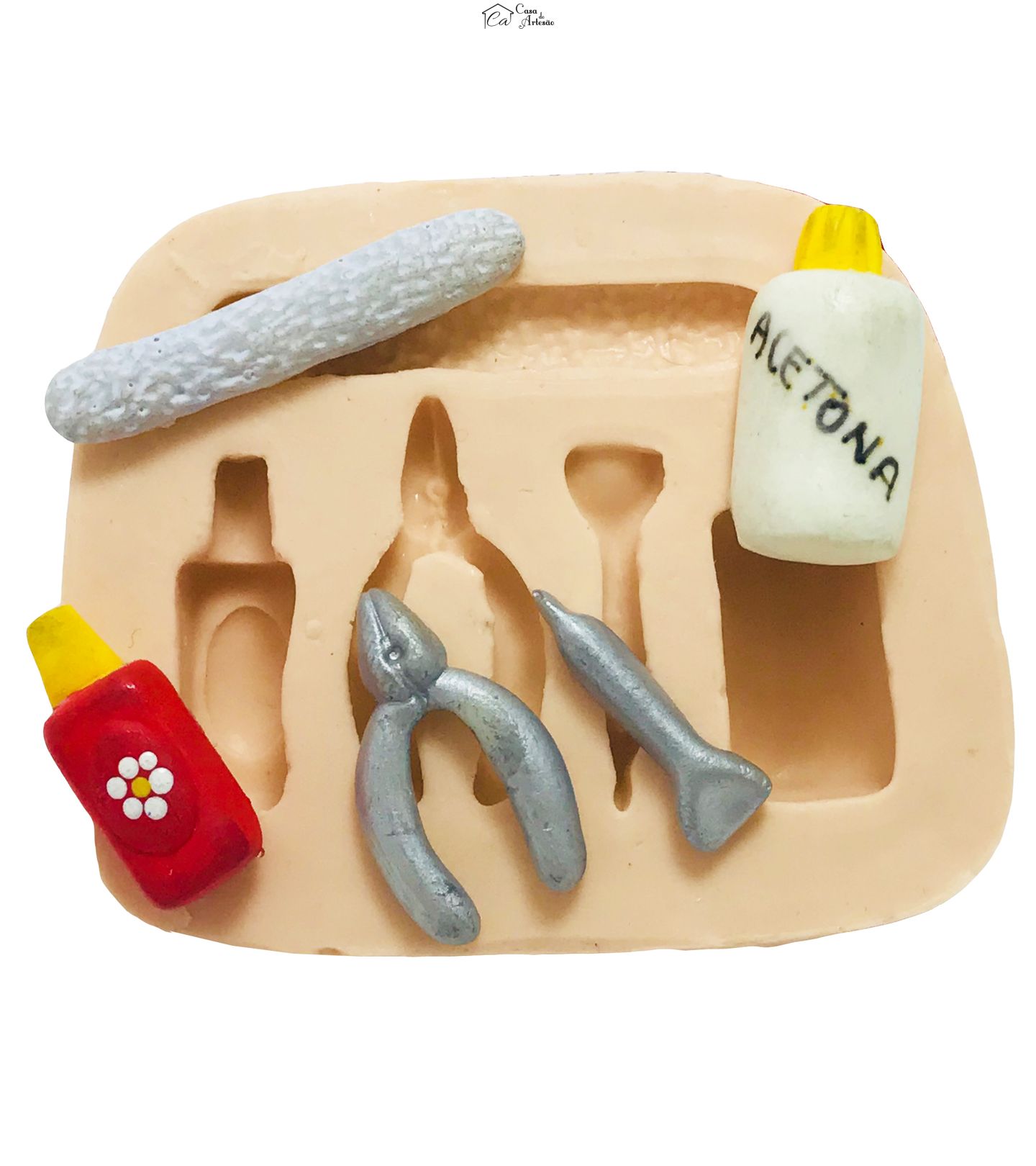 Molde de silicone - Manicure - Alicate, Lixa, Acetona, Etc - P75