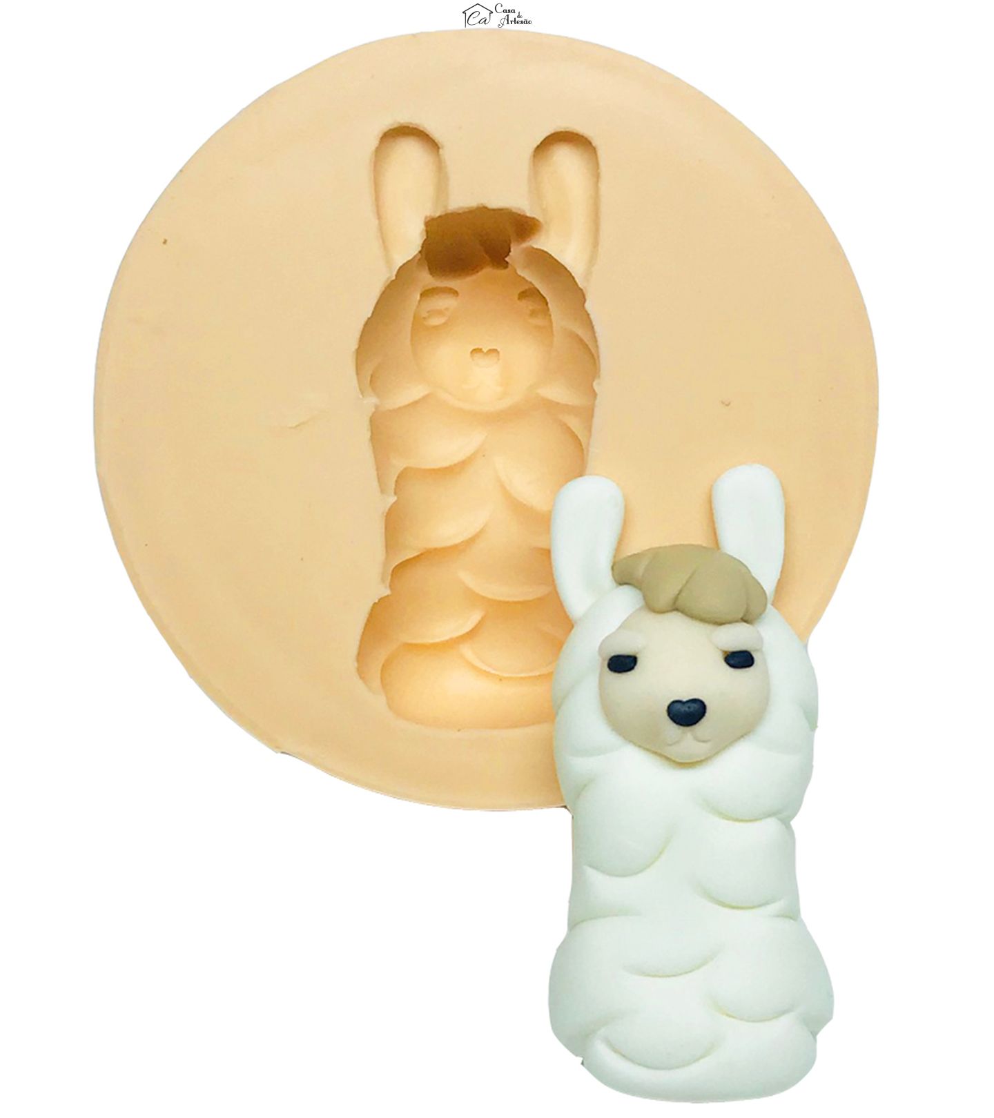 Molde de silicone - Lhama- Rosto Medio - P548