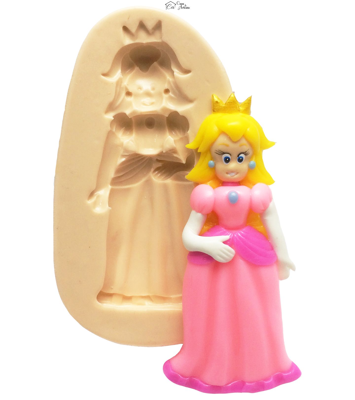 Molde de silicone - Super Mario Bros. - Princesa Peach Grande - 281