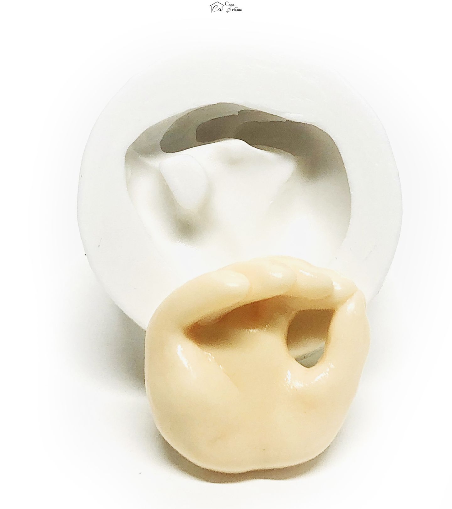 Molde de silicone - Alfabeto Libras - O - Grande - P1095