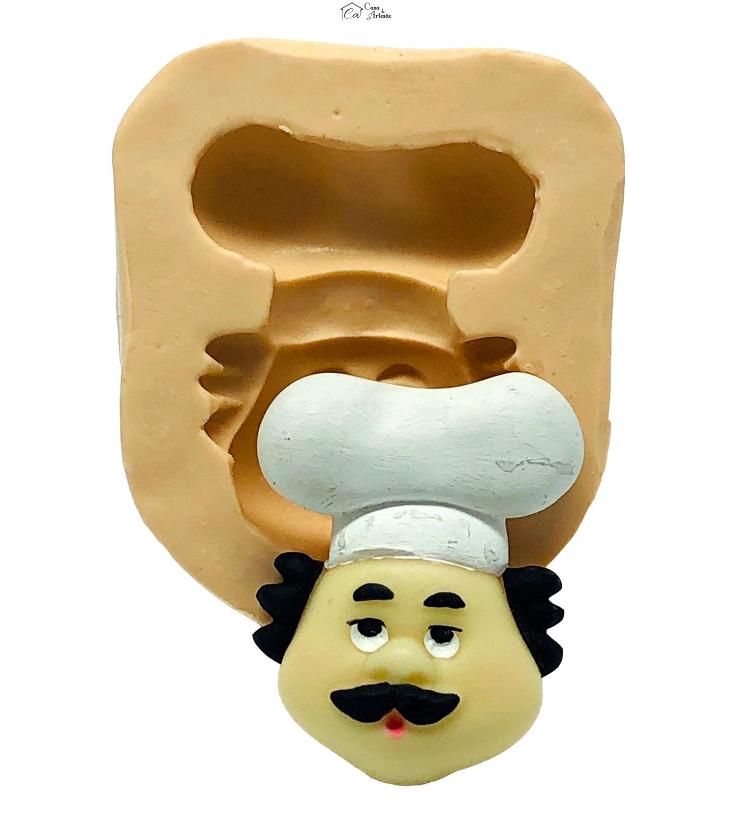Molde de silicone - Rosto Cozinheiro - P40