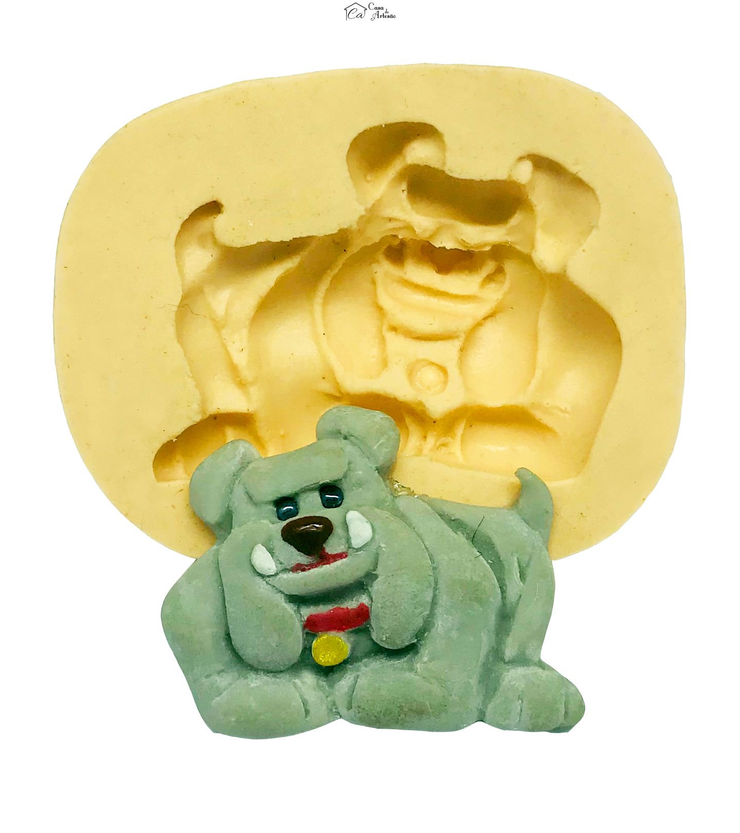 Molde de silicone - Cachorro Bull Dog  - P152