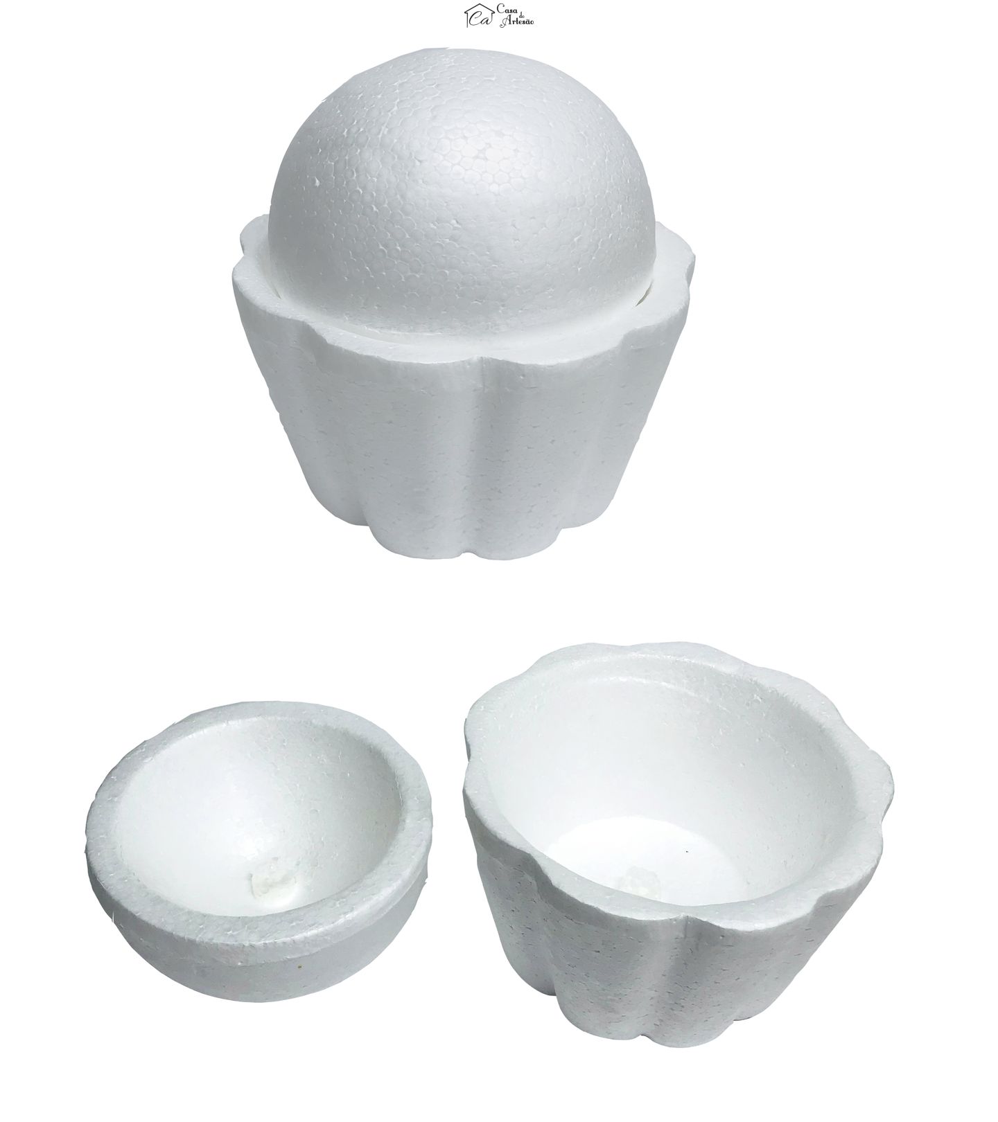 Isopor - Cupcake Grande - Unitario - Altura 15 cm- Cod.5597