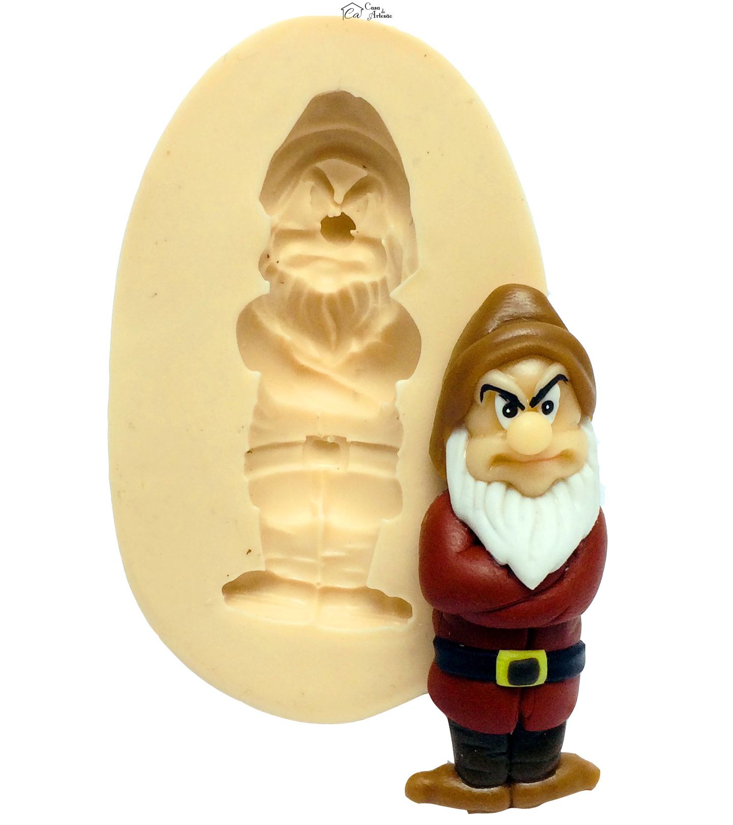 Molde de silicone - Branca de Neve - Anão Zangado - P163