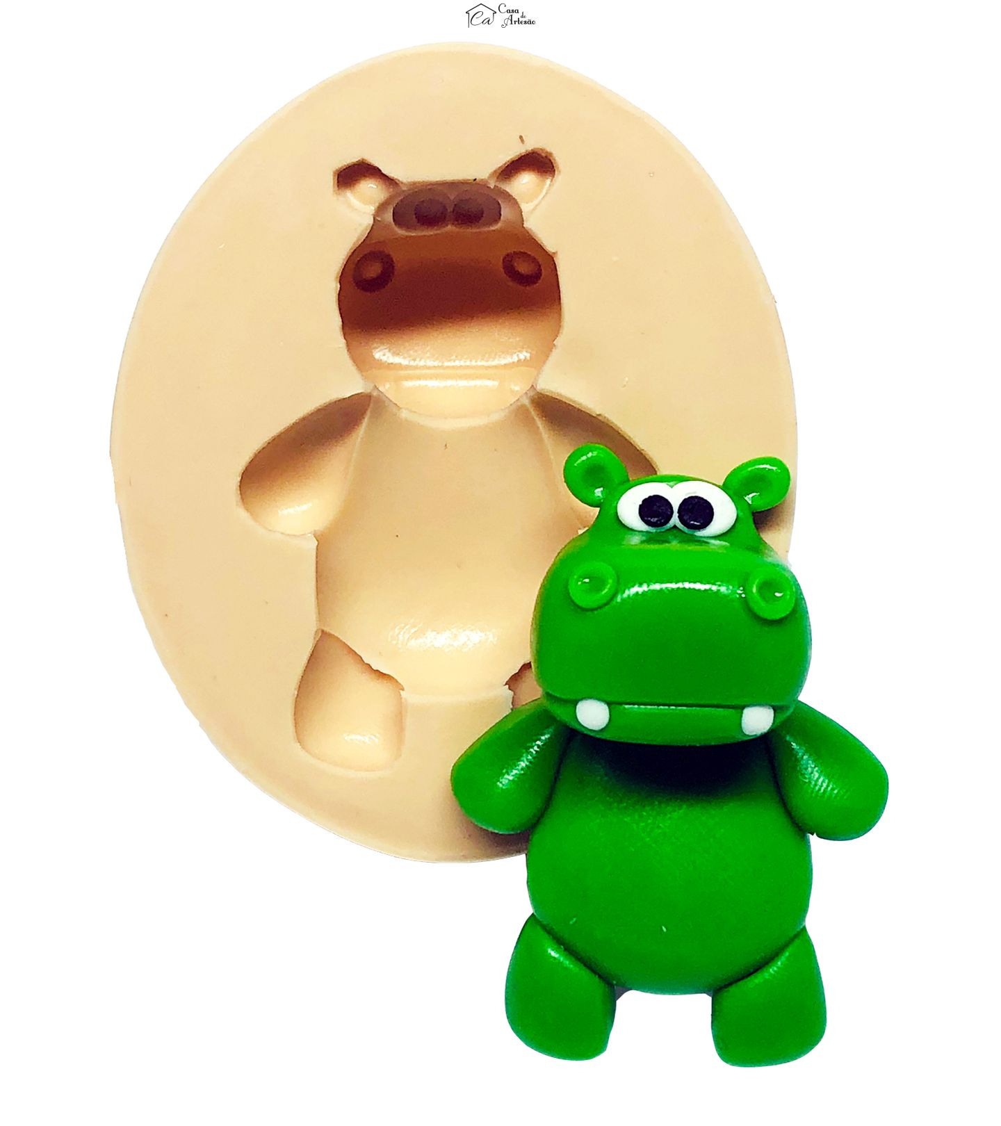 Molde de silicone - Baby Tv - Hipopotamo - Grande - P700