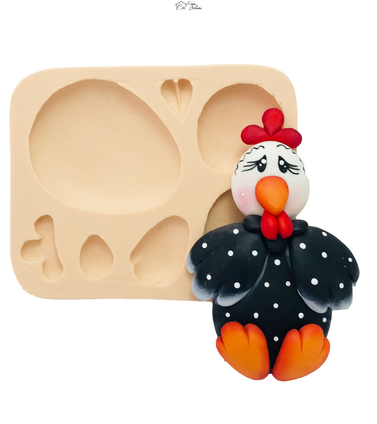 Molde de silicone - Galinha D'Angola - P134