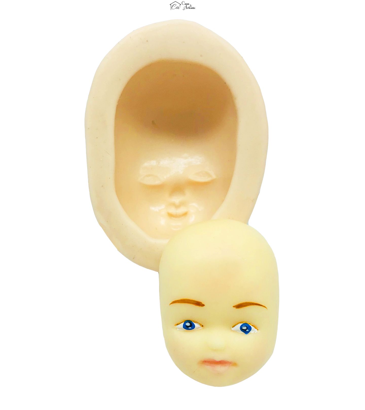 Molde de silicone - Rosto Boneca - Mod.04