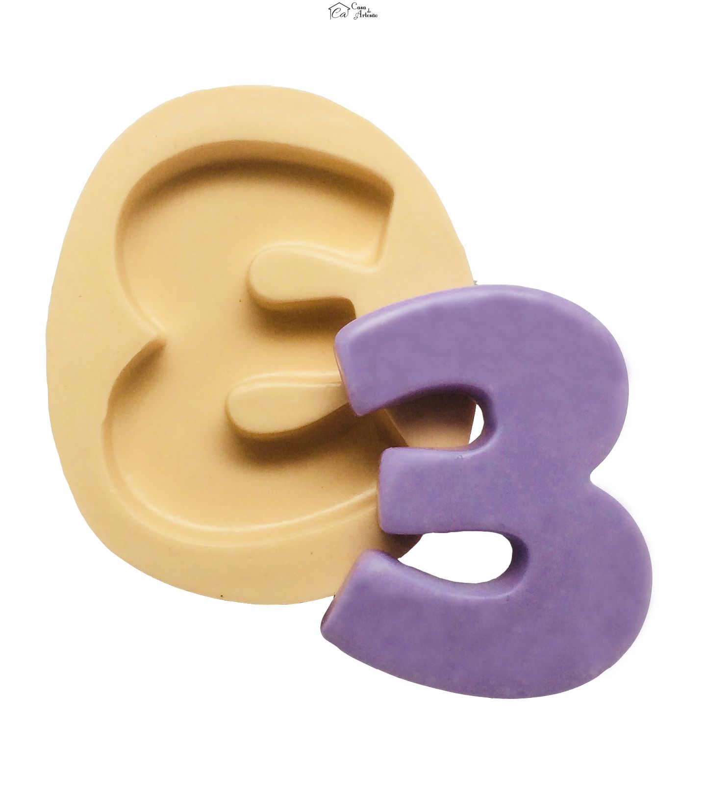Molde de silicone - Numeros - N.3 - P296
