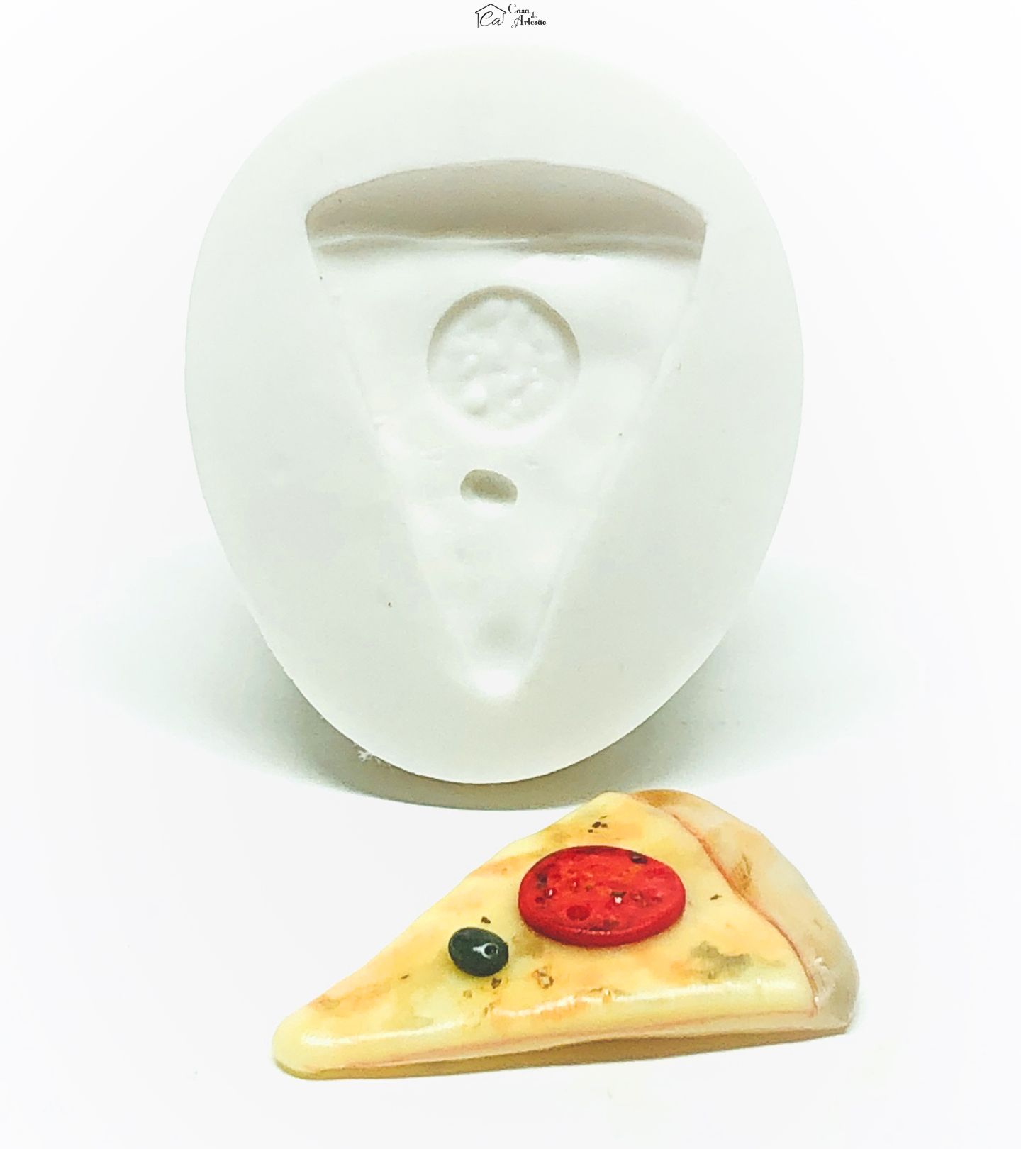 Molde de silicone - Pizza - Muzzarela - Fatia - Media - P959