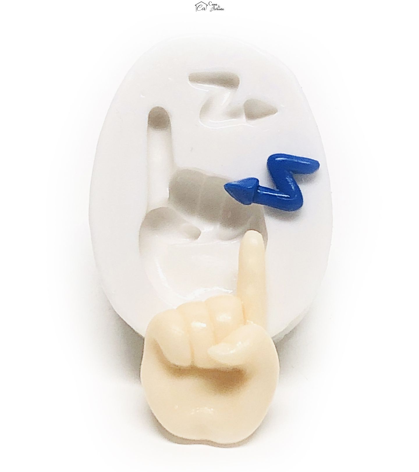 Molde de silicone - Alfabeto Libras - Z - Pequeno - P1100