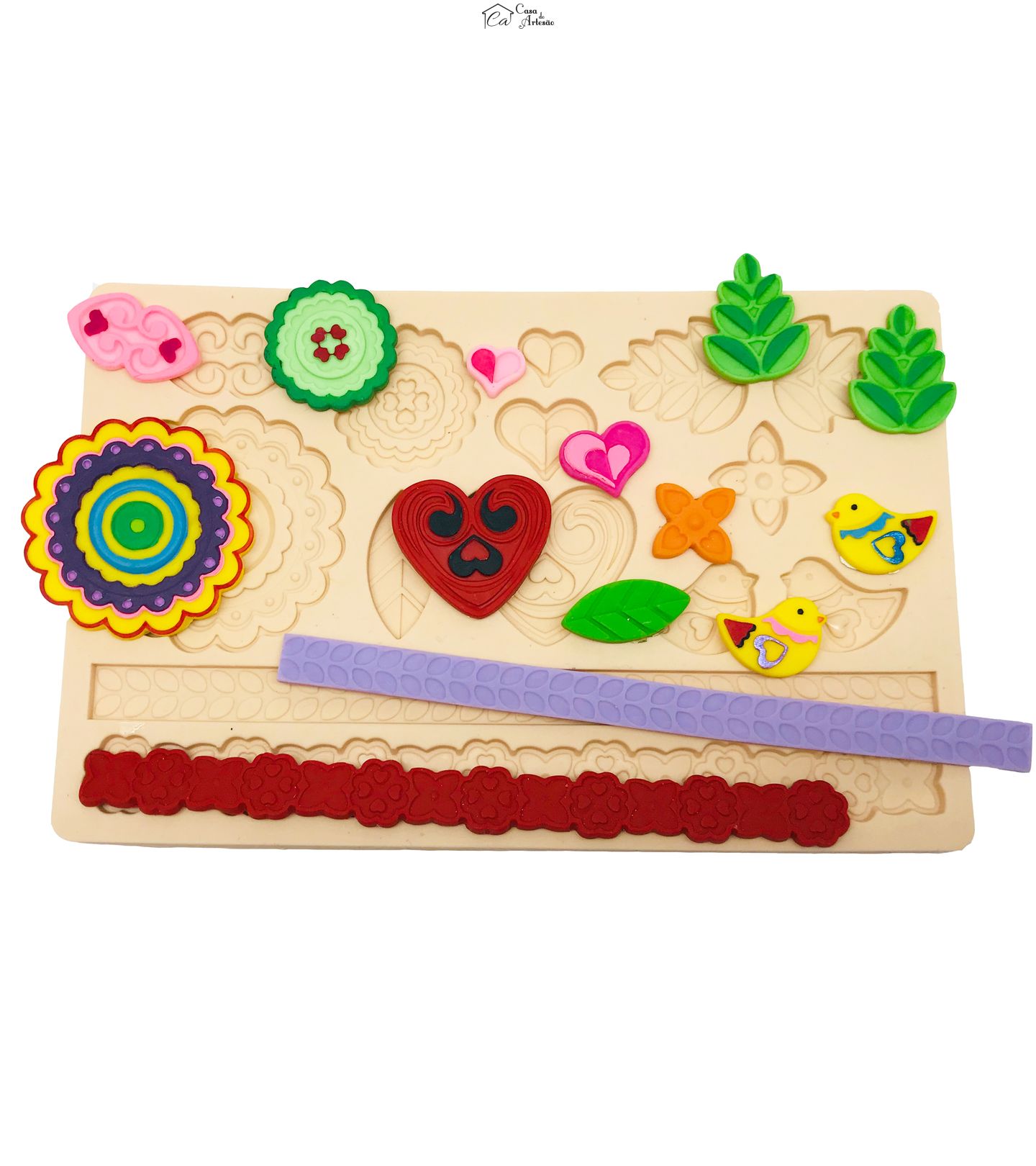 Molde de silicone - Border - Decorações Para Bolo - Mod.07 - Pe