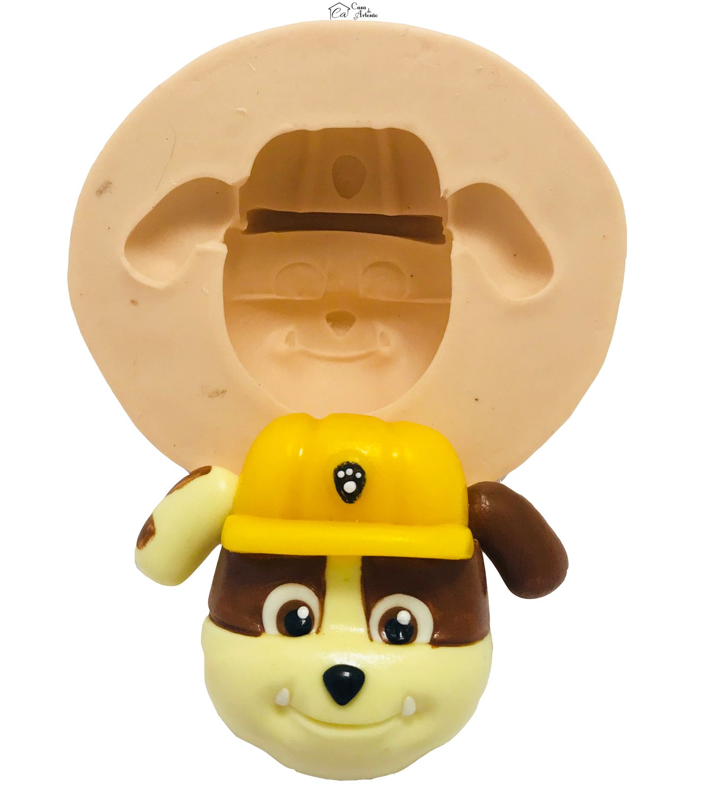 Molde de silicone - Patrulha Canina - Rosto Rubble - Grande - P437