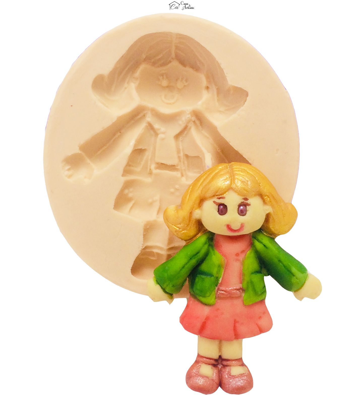 Molde de silicone - Menina Inteira Grande