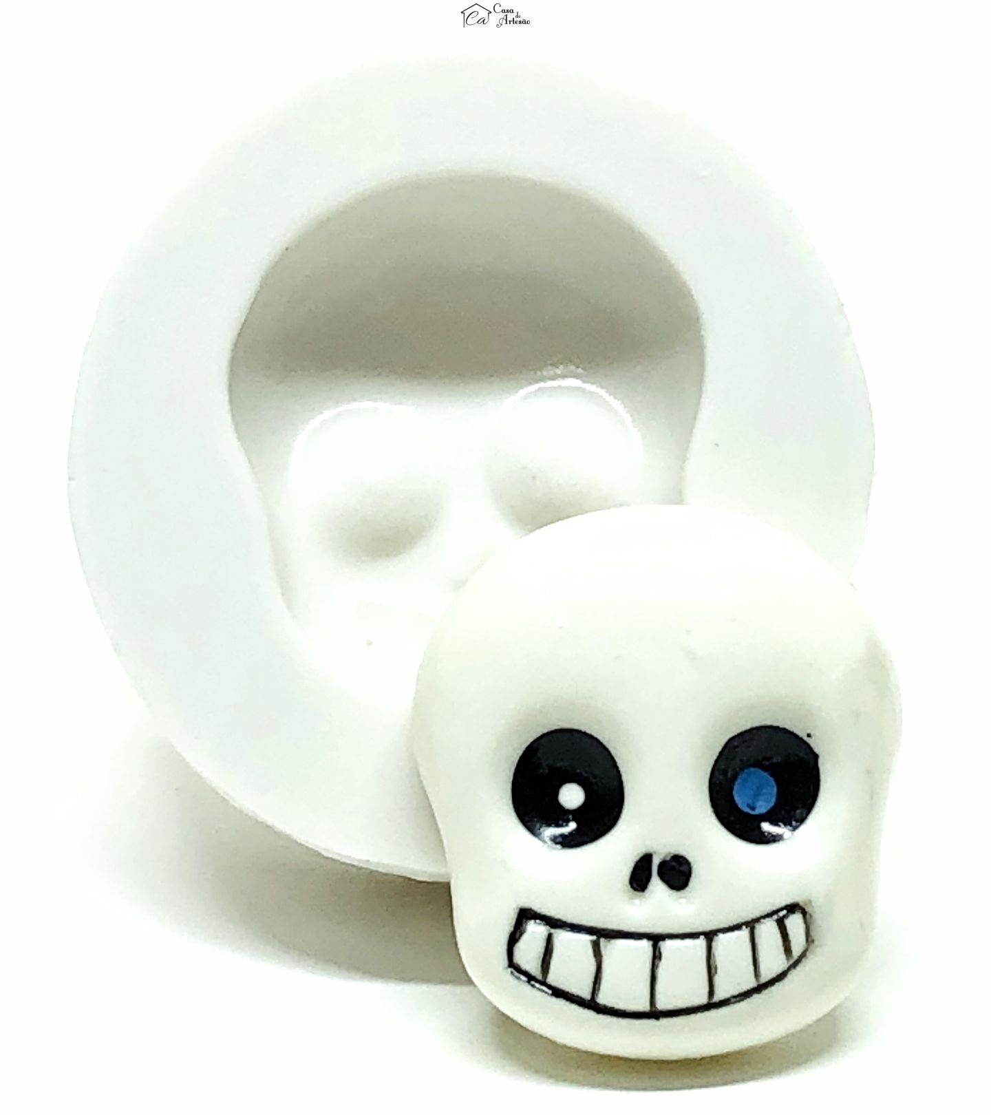 Molde de silicone - Sans Undertale - Rosto Sans - Grande - P1039