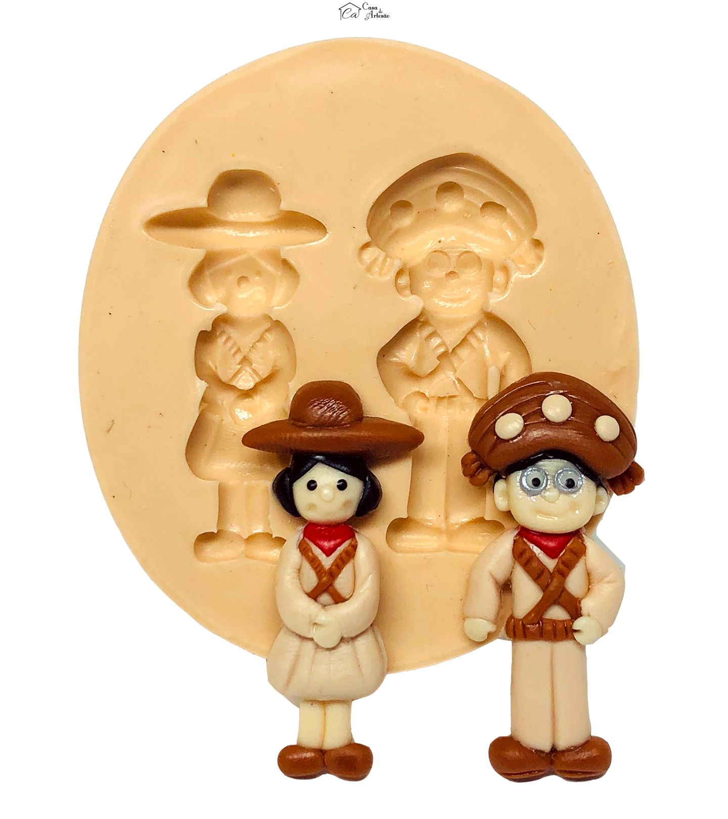 Molde de silicone - Tradições Nordestinas - Cangaceiro(a) - Pequeno - P669