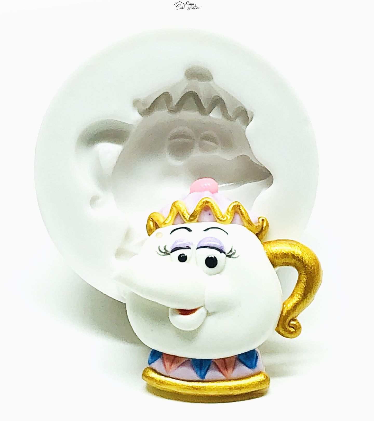 Molde de silicone - A Bela e a Fera - Madame Samovar - Media - P1007