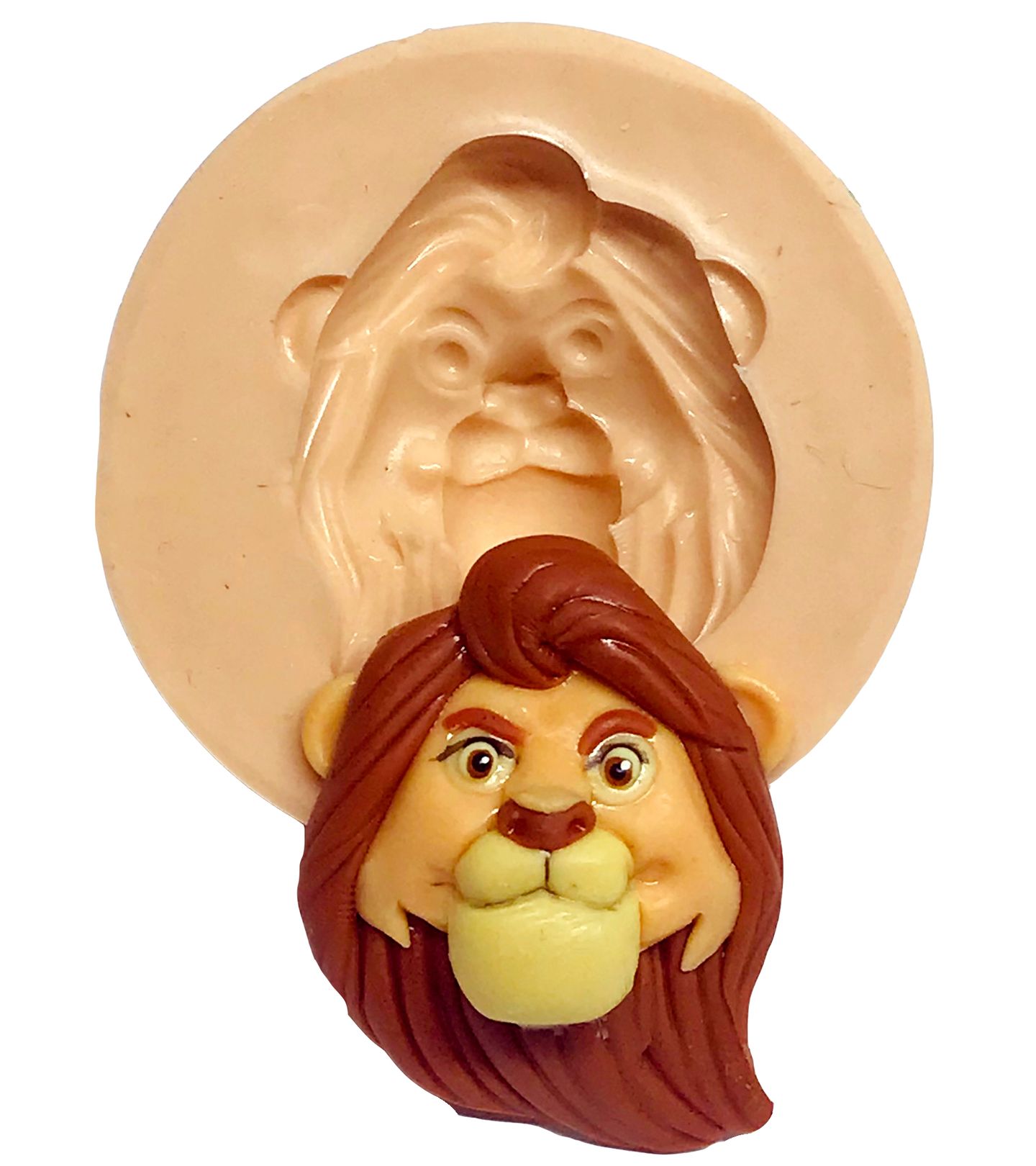 Molde de silicone - Rei Leão - Rosto Mufasa - Pequeno - P607