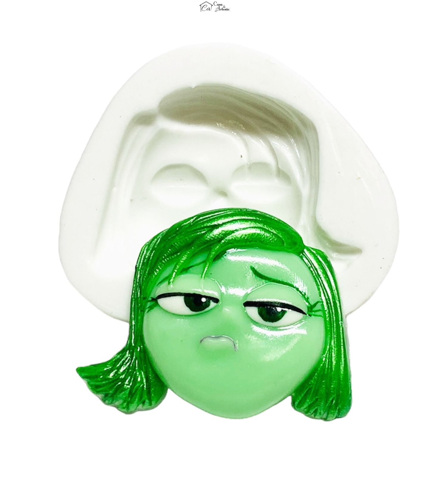 Molde de silicone - Divertida Mente - Rosto Nojinho - Grande - P1246