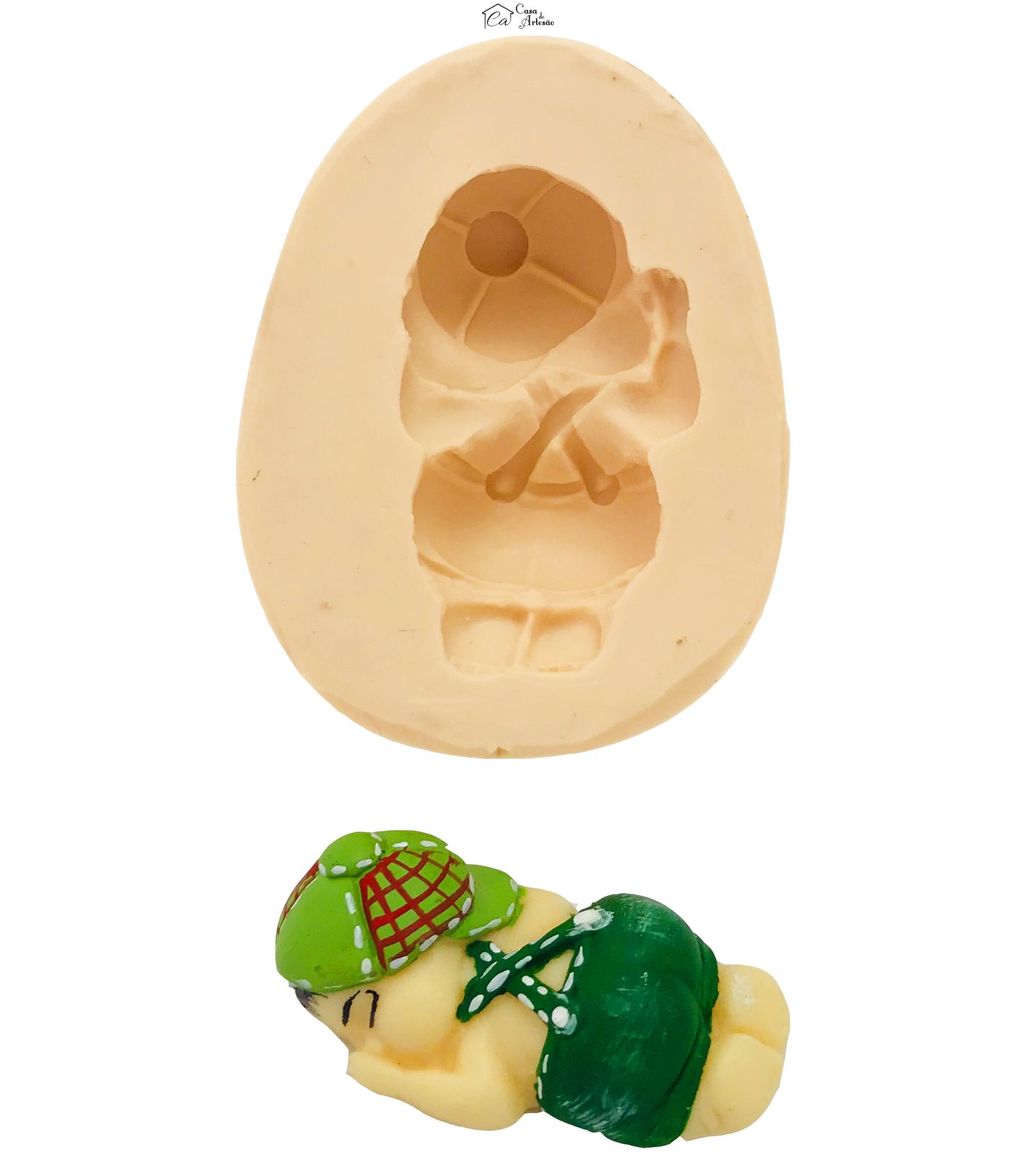 Molde de silicone - Bebe de Bruços