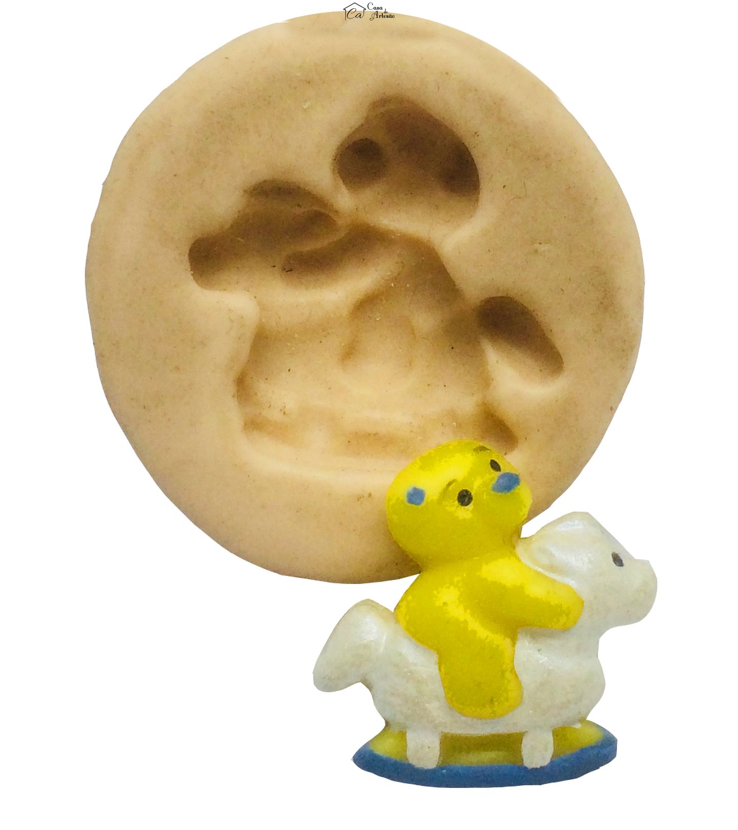 Molde de silicone - Urso no Cavalinho