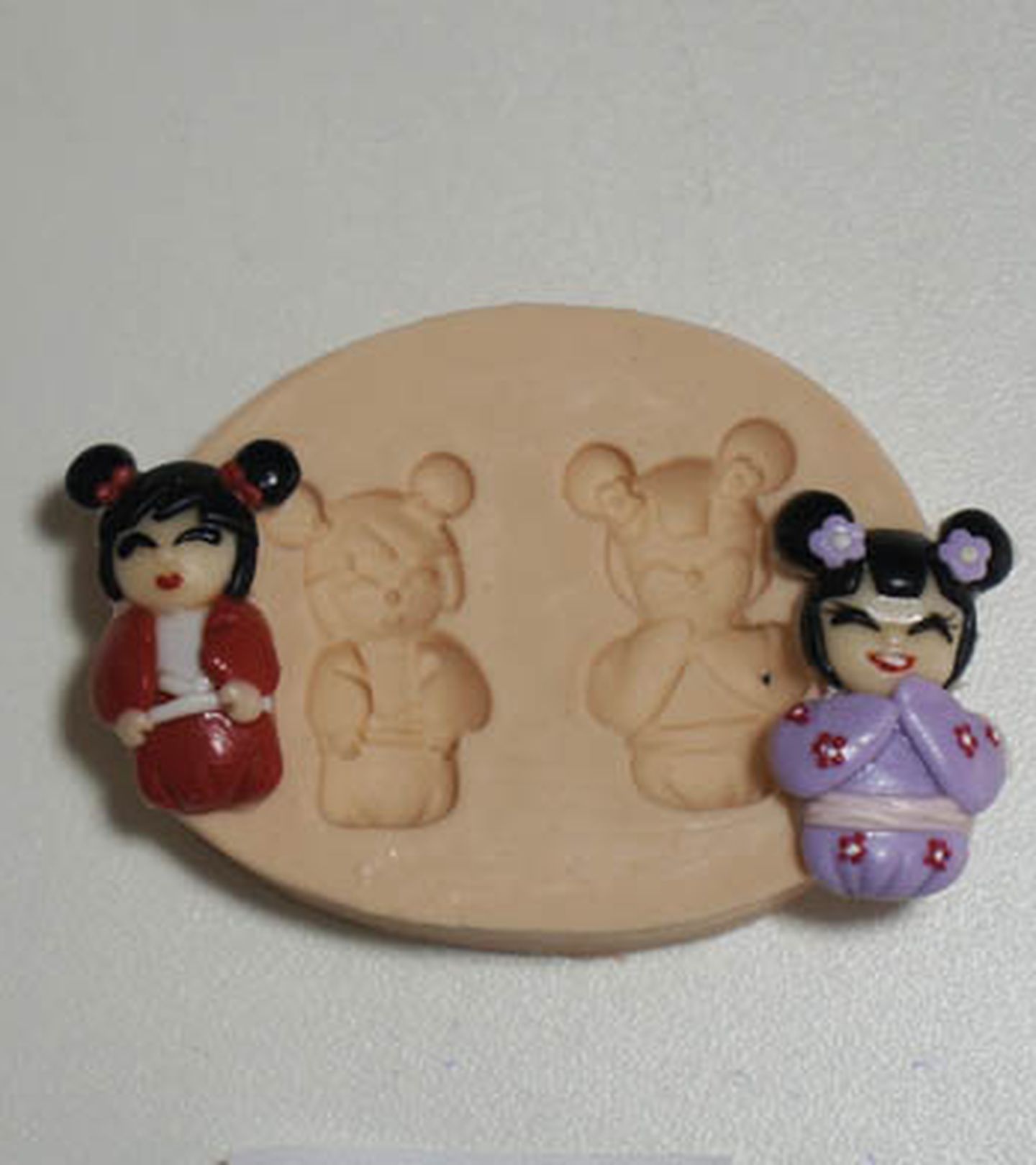 Molde de silicone - Gueixa - Modelo 01 e 02 - Pequena - P444