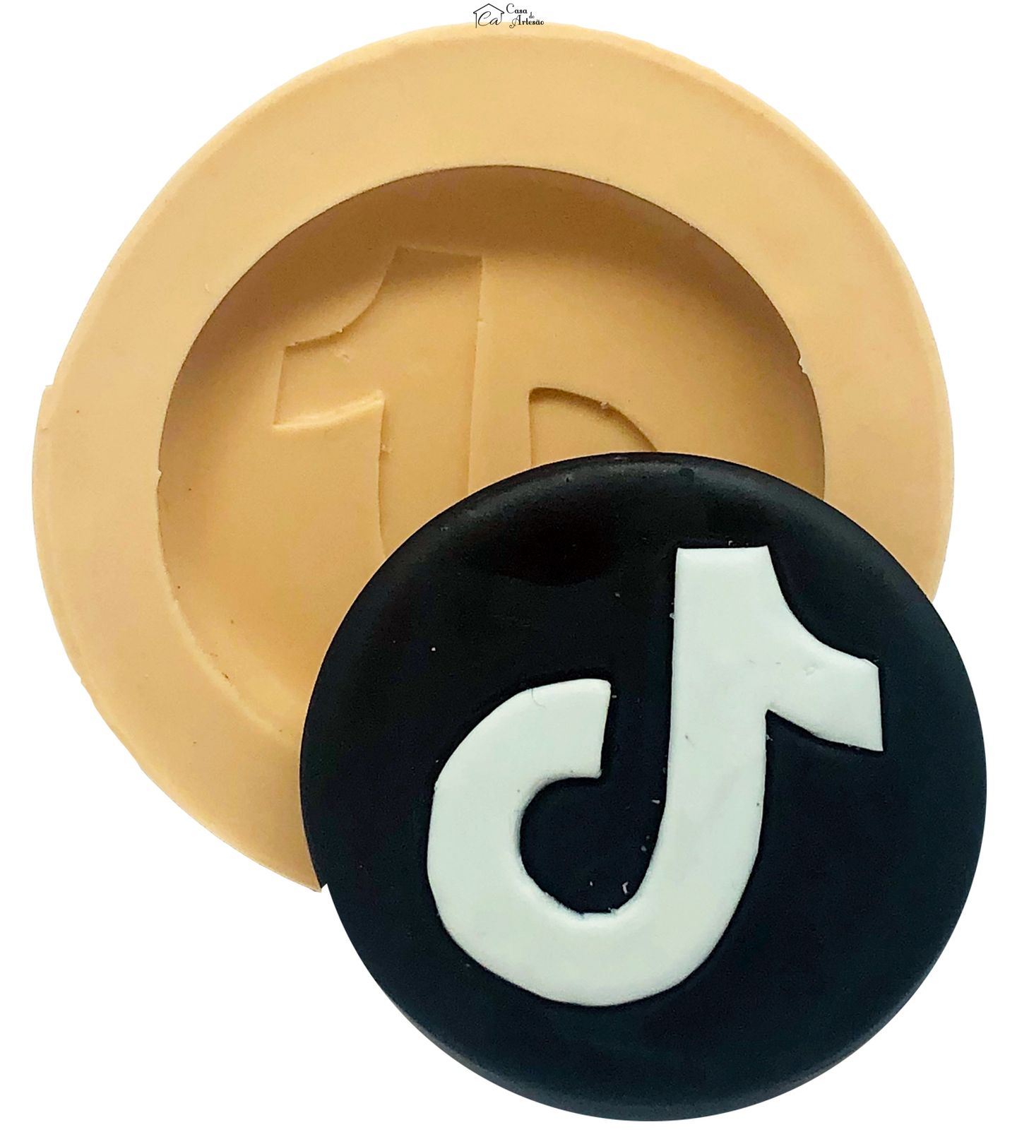 Molde de silicone - Tik Tok - Logo - Medio - P877