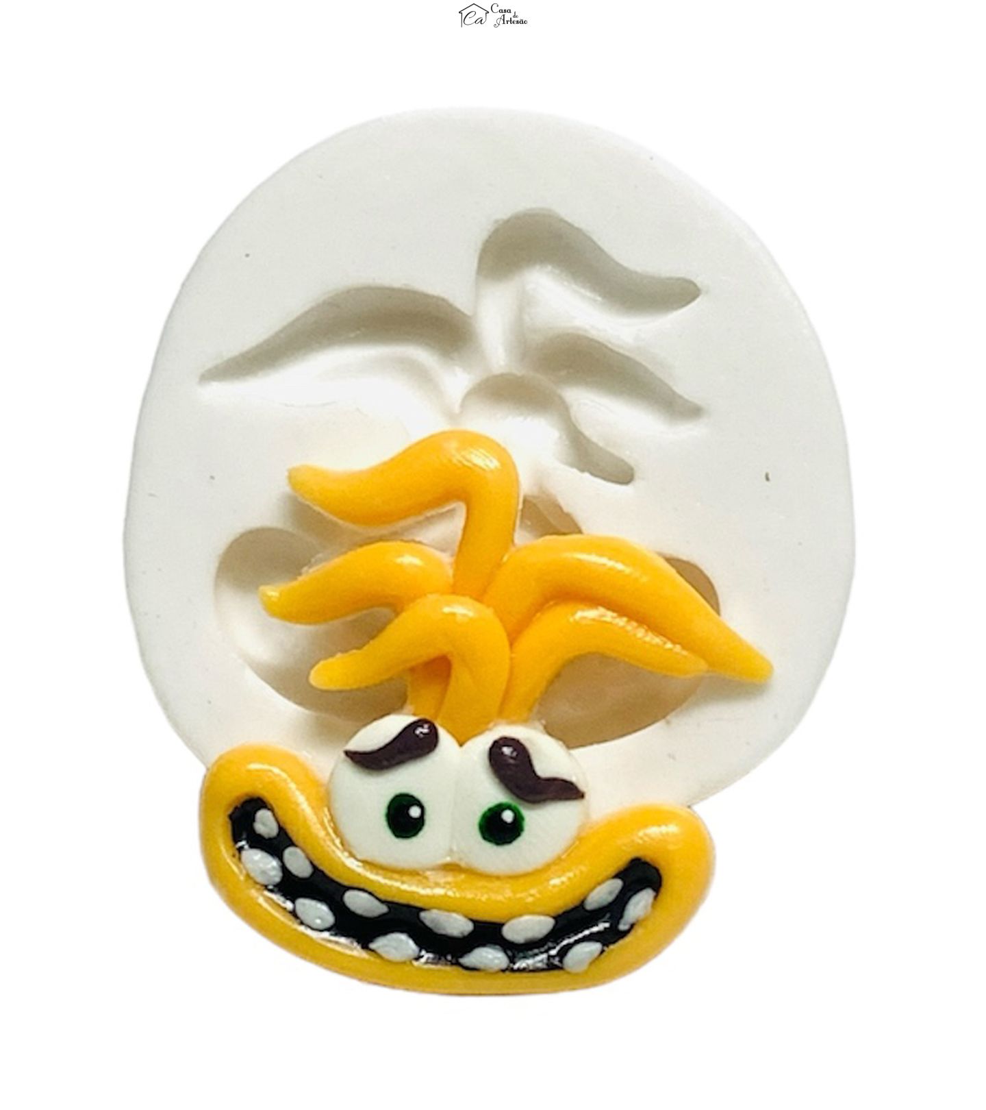 Molde de silicone - Divertida Mente - Rosto Ansiedade - Pequeno - P1243