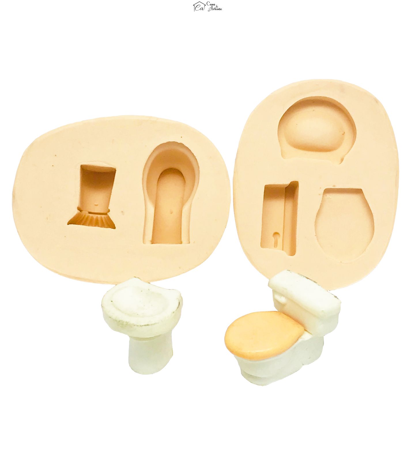 Molde de silicone - Kit Banheiro