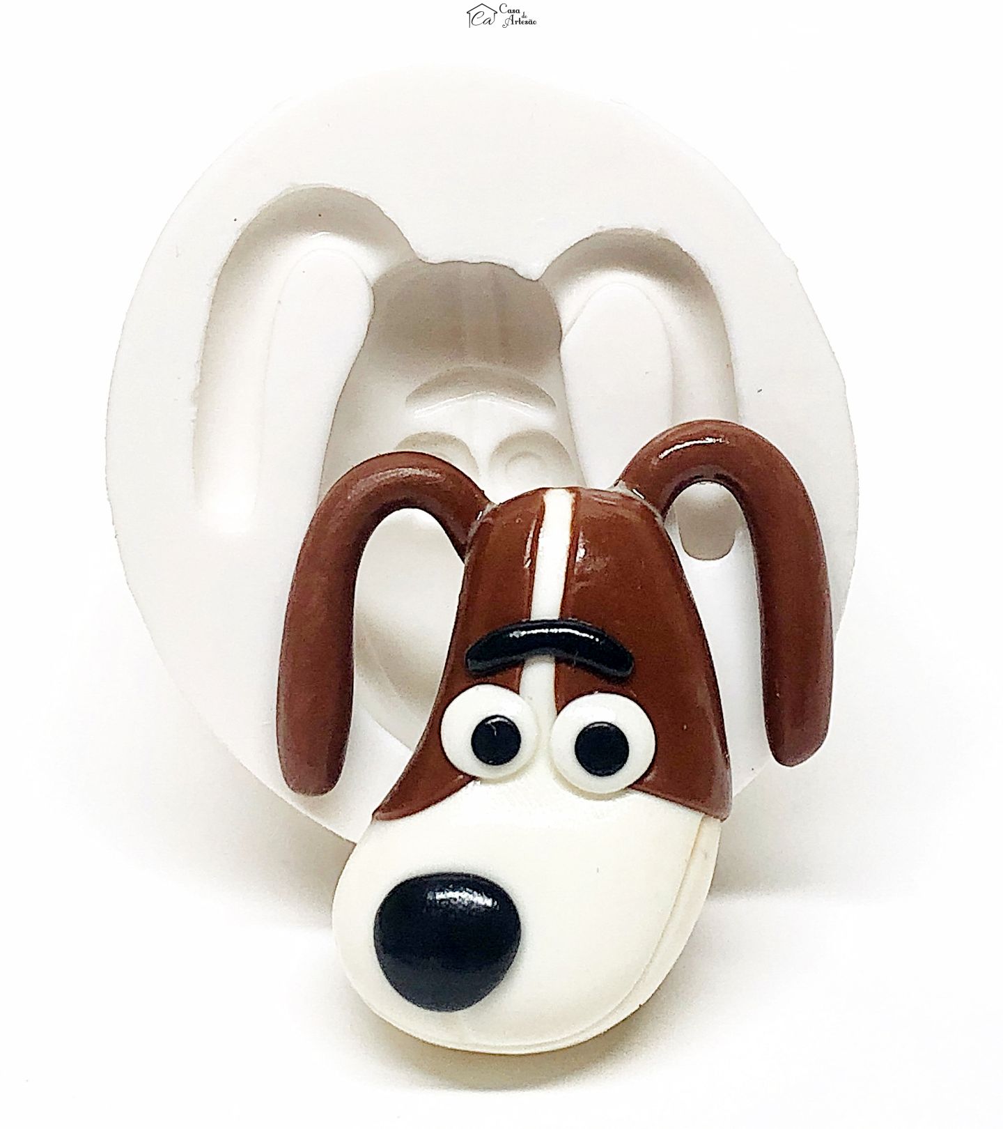 Molde de silicone - Caninopolis - Rosto Ralf - Grande - P1108