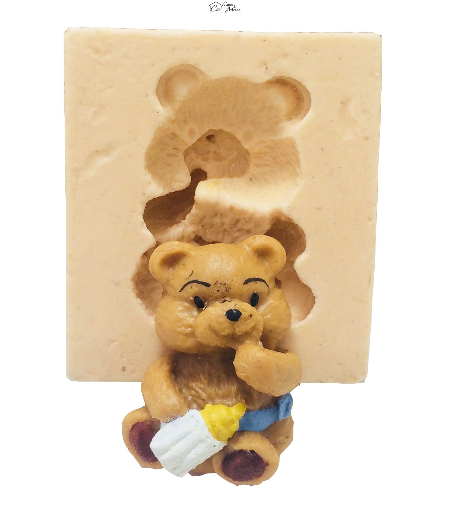 Molde de silicone - Urso c/ Mamadeira II - P160