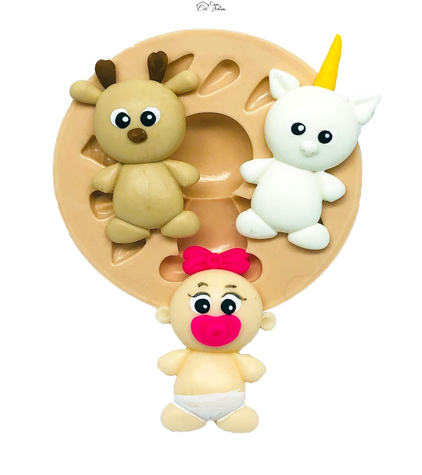 Molde de silicone - Bichinho Fofinho Universal - Mod.01 - Medio - P797