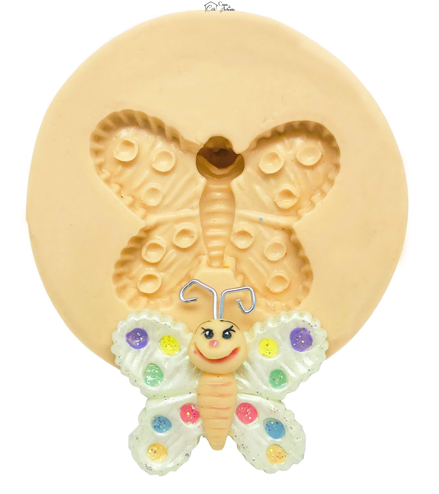Molde de silicone - Borboleta Trabalhada