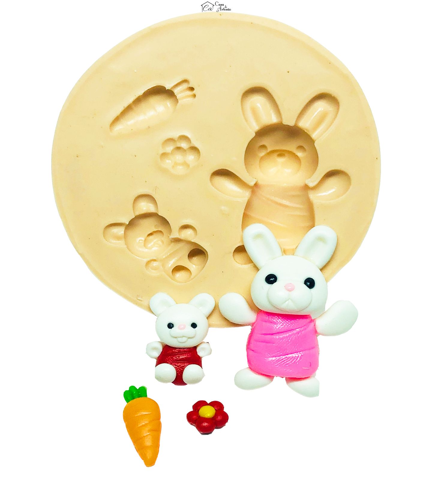 Molde de silicone - Coelho - Kit - Pequeno - P730