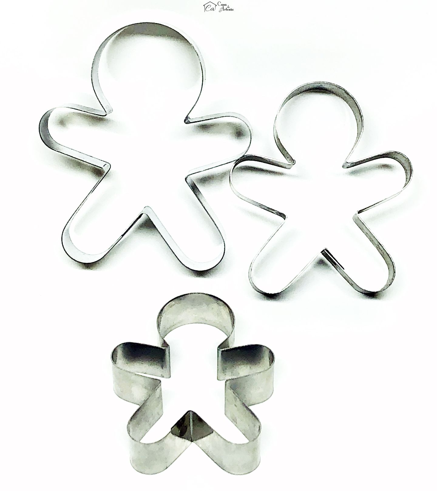 Cortador Aço - Boneco Ginger - 3 Tamanhos