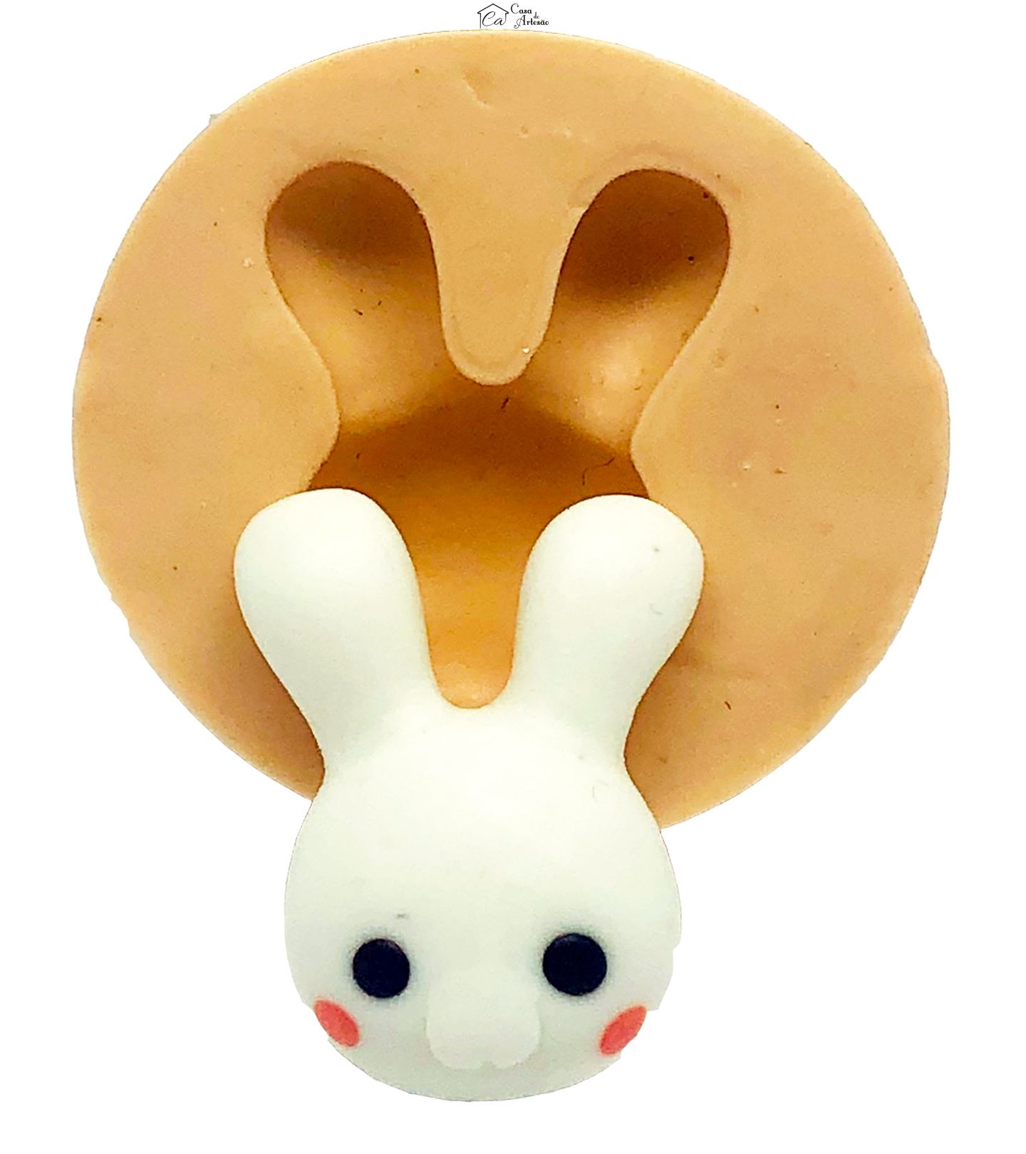 Molde de silicone - Kawaii - Rosto Coelho - Pequeno - P876