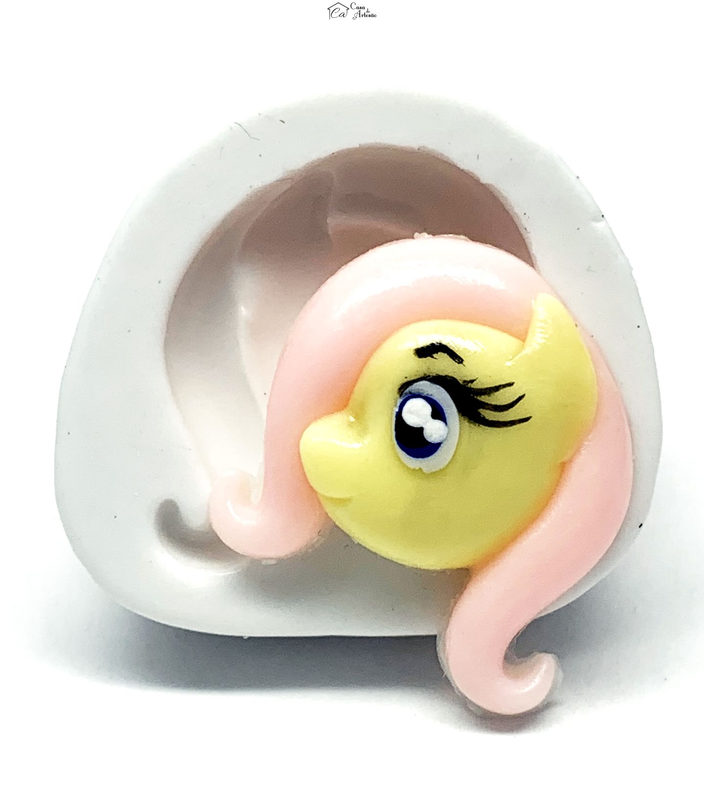 Molde de silicone - Meu Pequeno Ponei - Rosto Fluttershy - Pequena - P1200