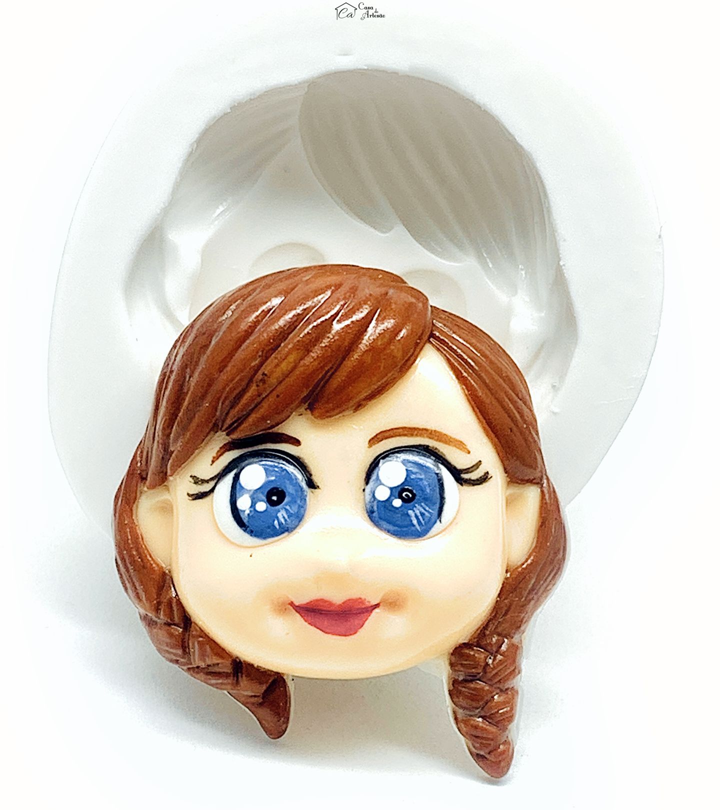 Molde de silicone - Princesas Disney - Rosto Anna - Grande - P1148