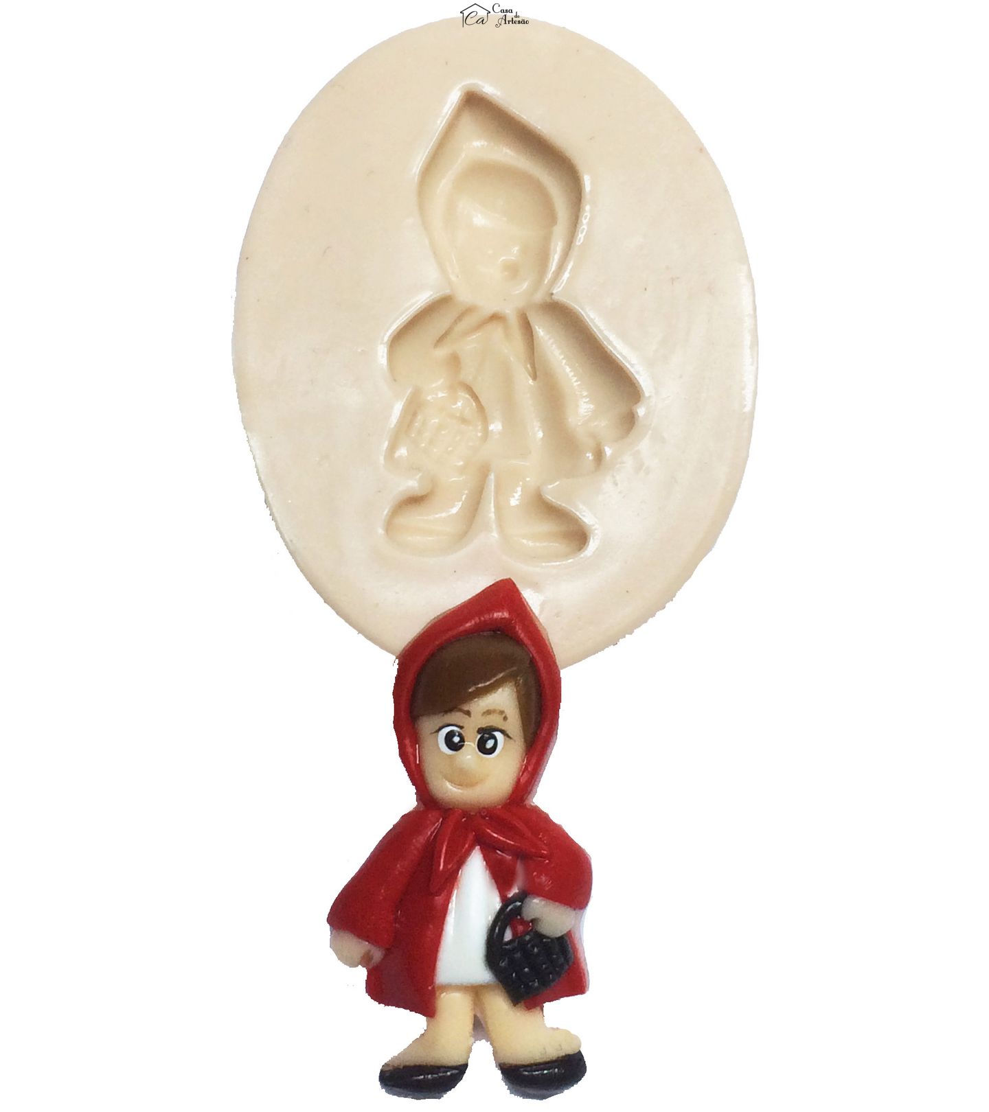 Molde de silicone - Chapeuzinho Vermelho - Chapeuzinho Pequeno - P308